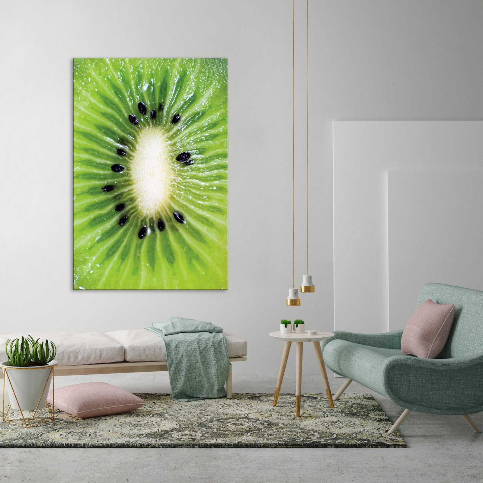 Abstract No. 010, shown framed in a room by day