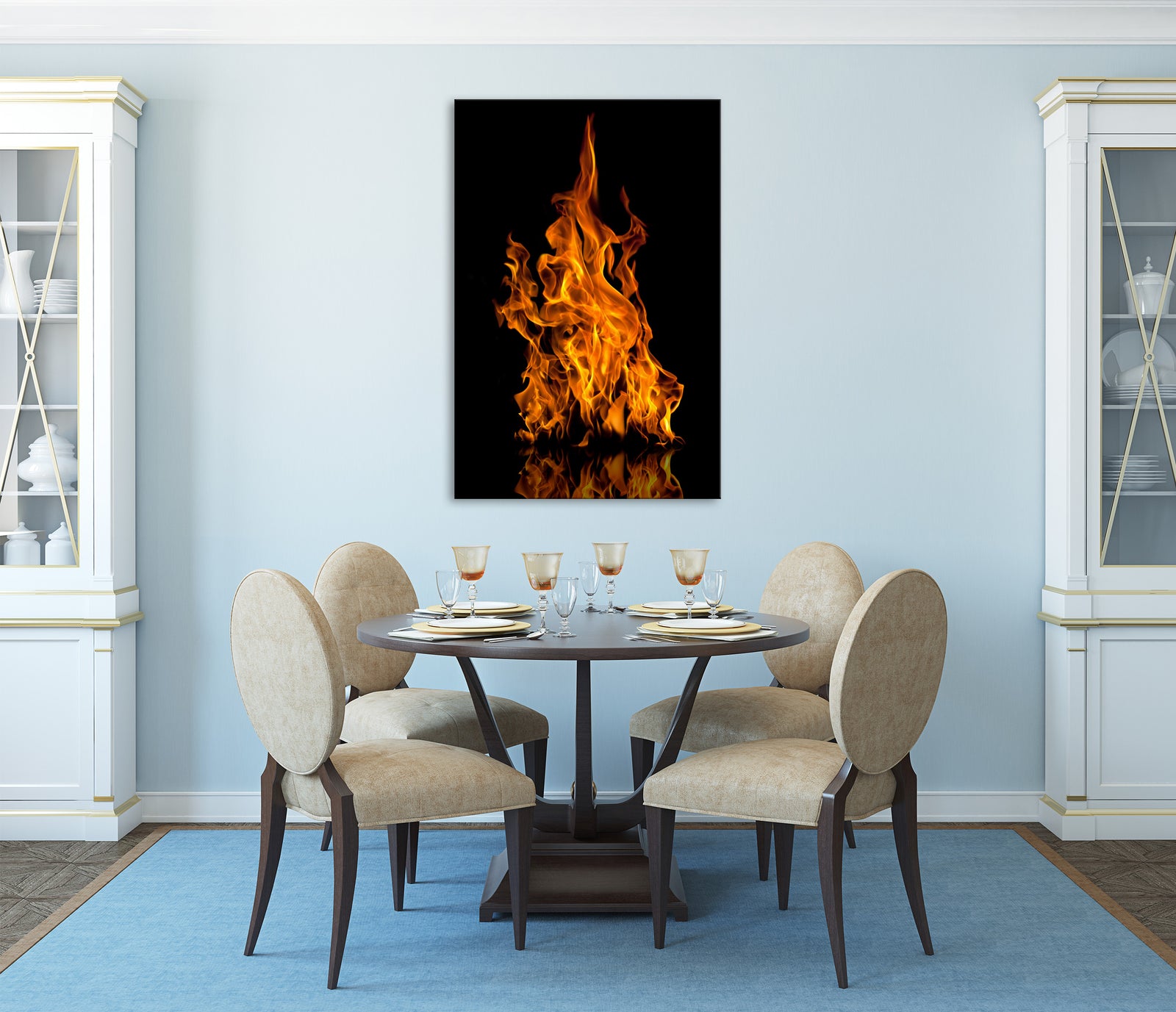 Abstract No. 026, shown framed in a room by day