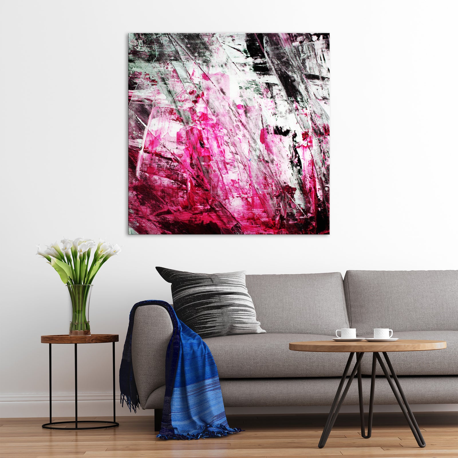 Abstract No. 041, shown framed in a room by day