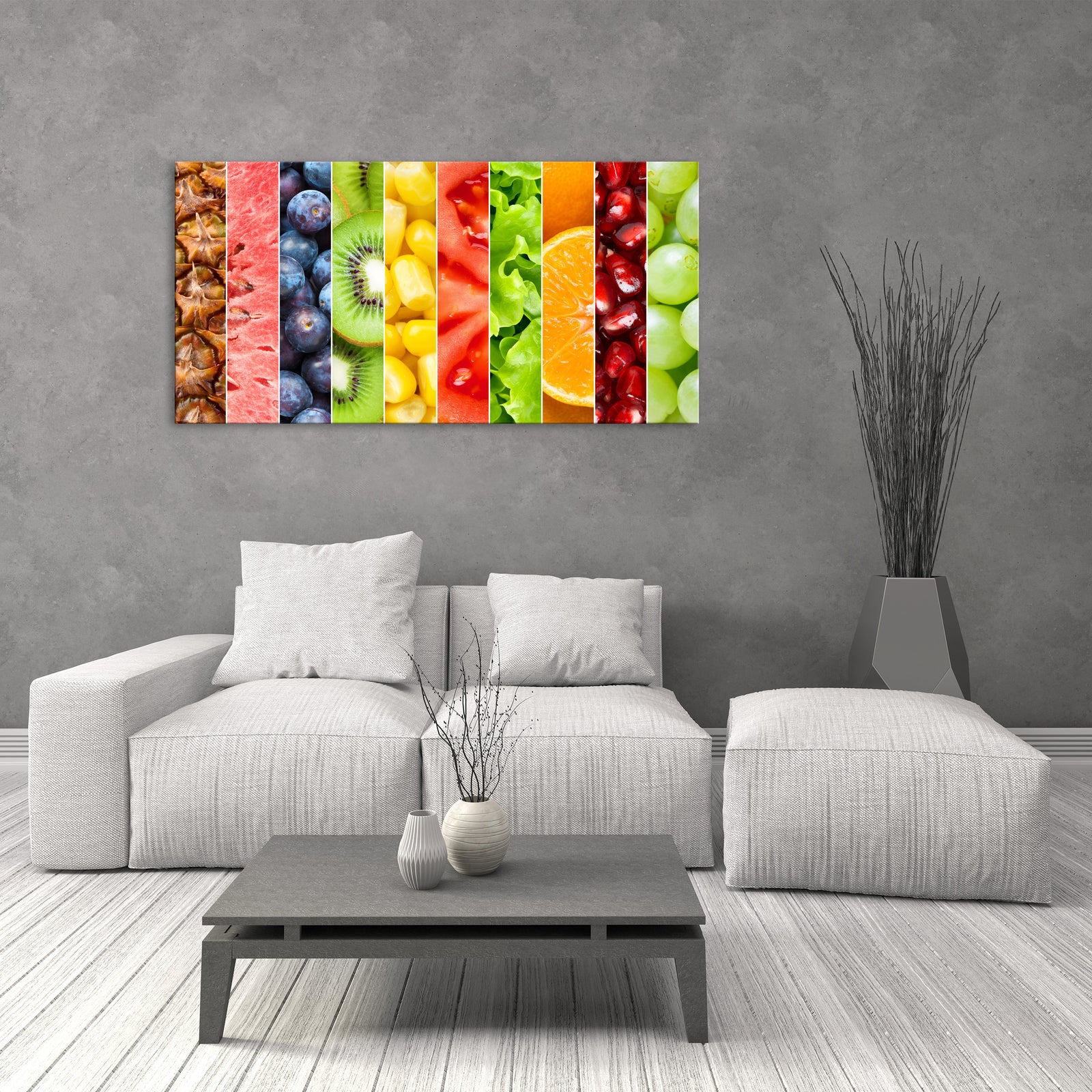Abstract No. 044, shown framed in a room by day