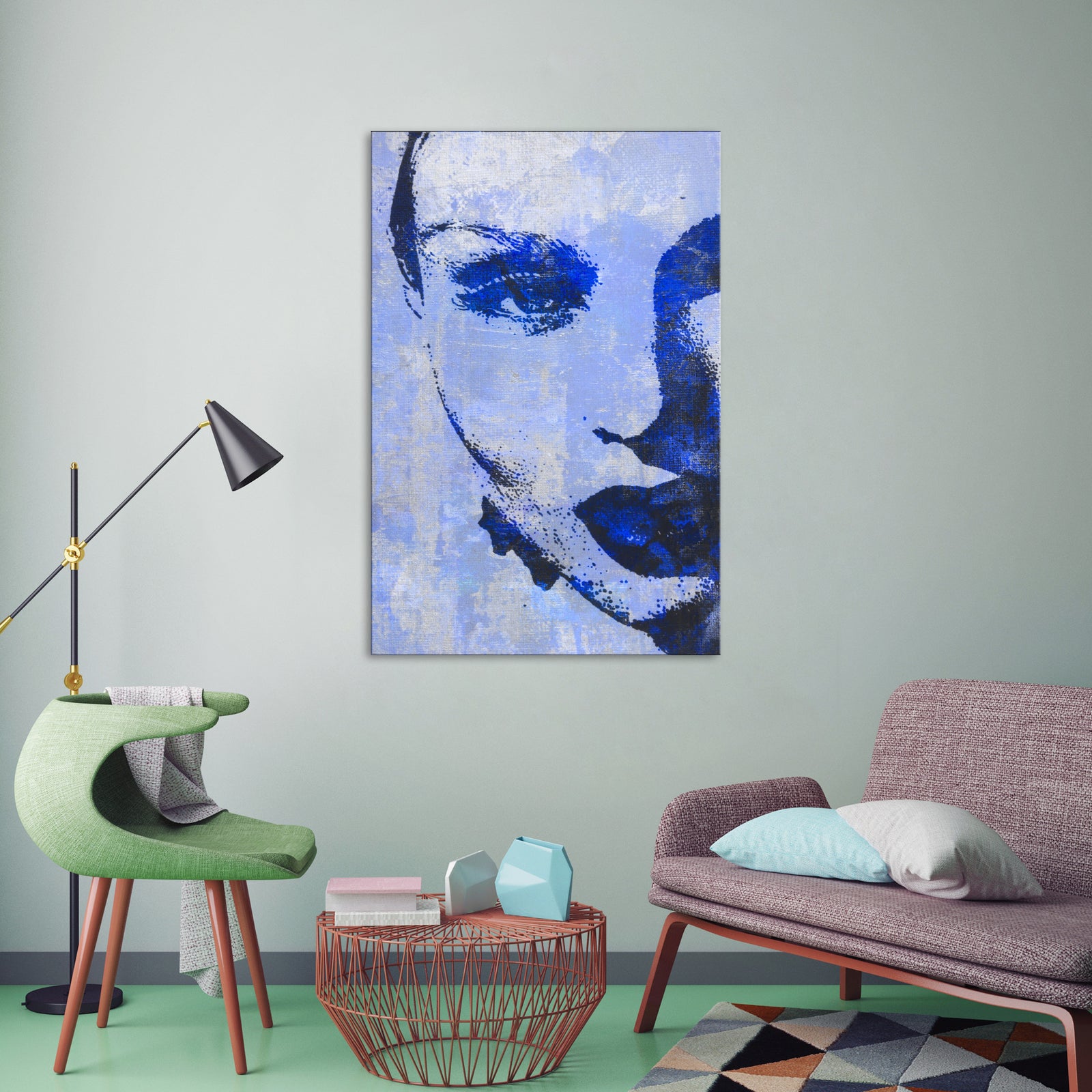 Abstract No. 045, shown framed in a room by day