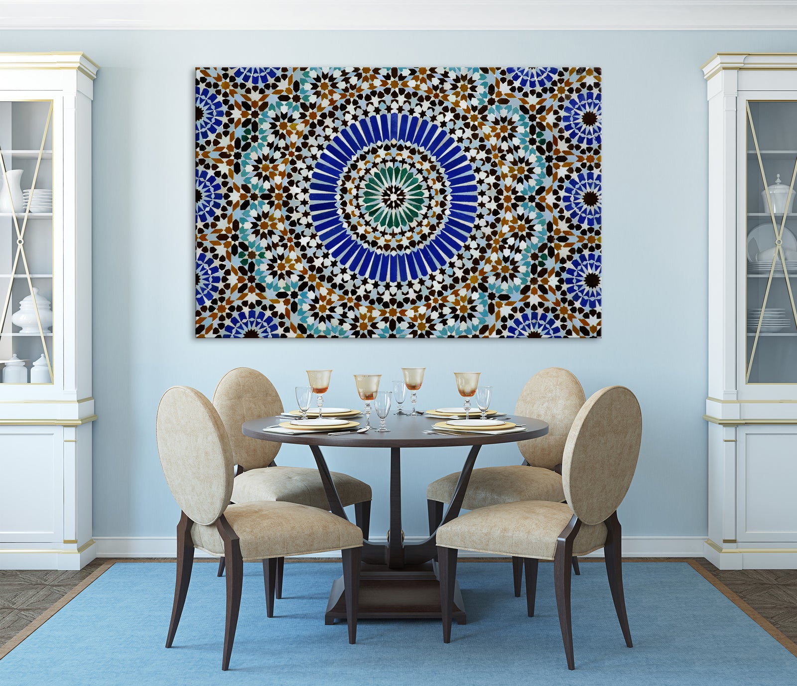 Abstract No. 047, shown framed in a room by day