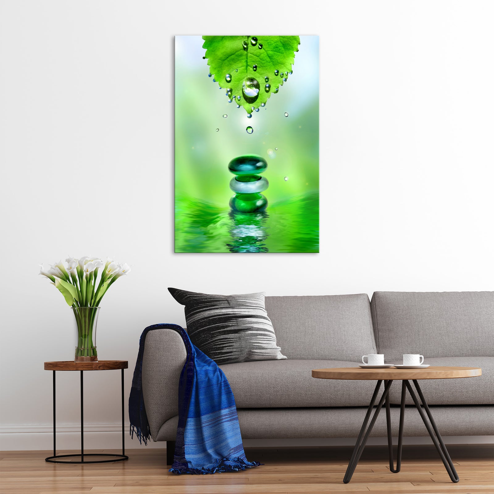 Abstract No. 058, shown framed in a room by day