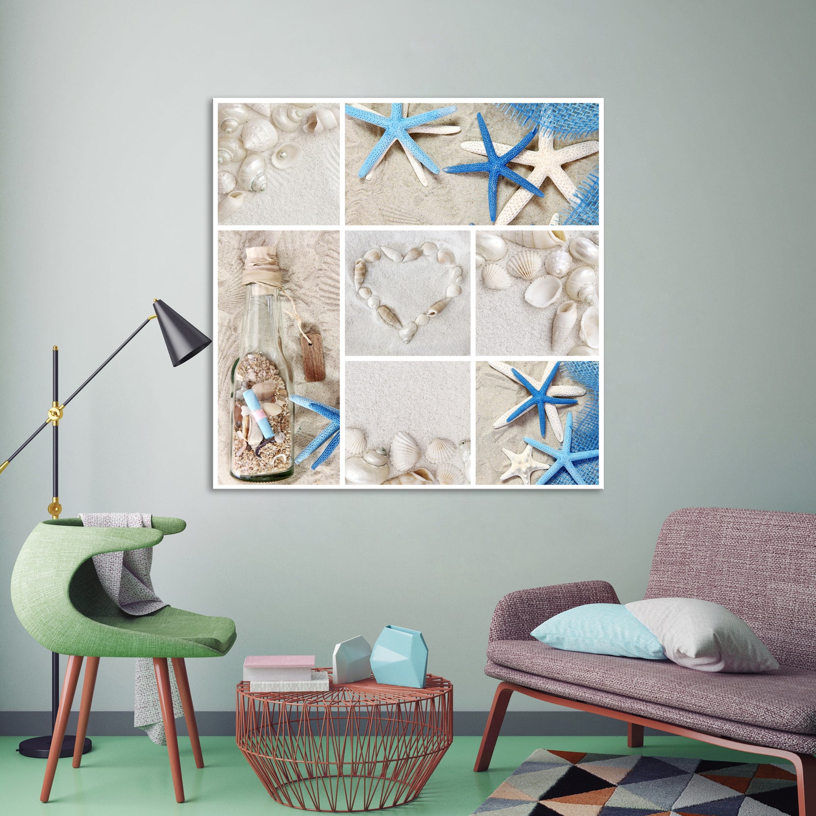Abstract No. 062, shown framed in a room by day