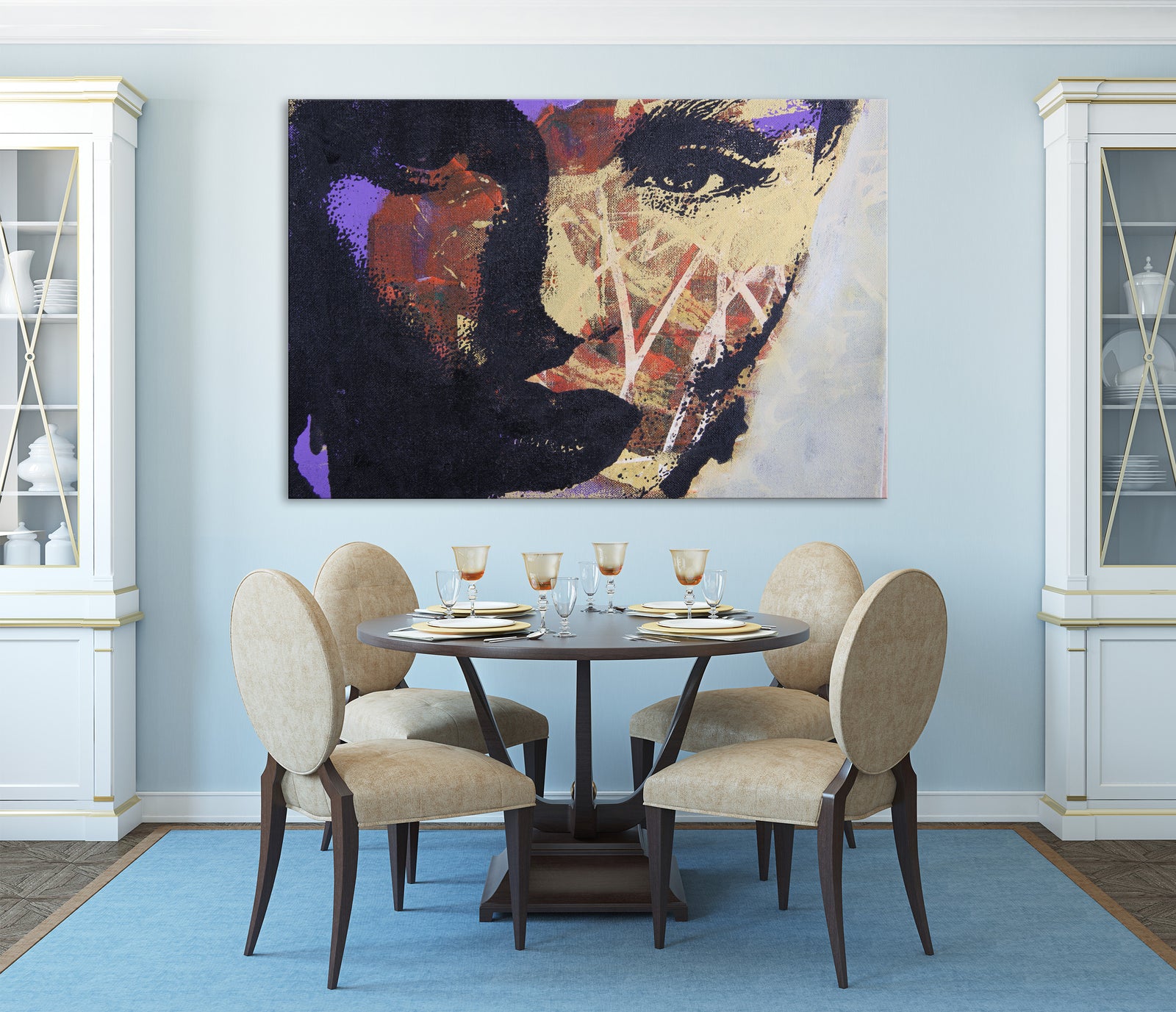Abstract No. 066, shown framed in a room by day
