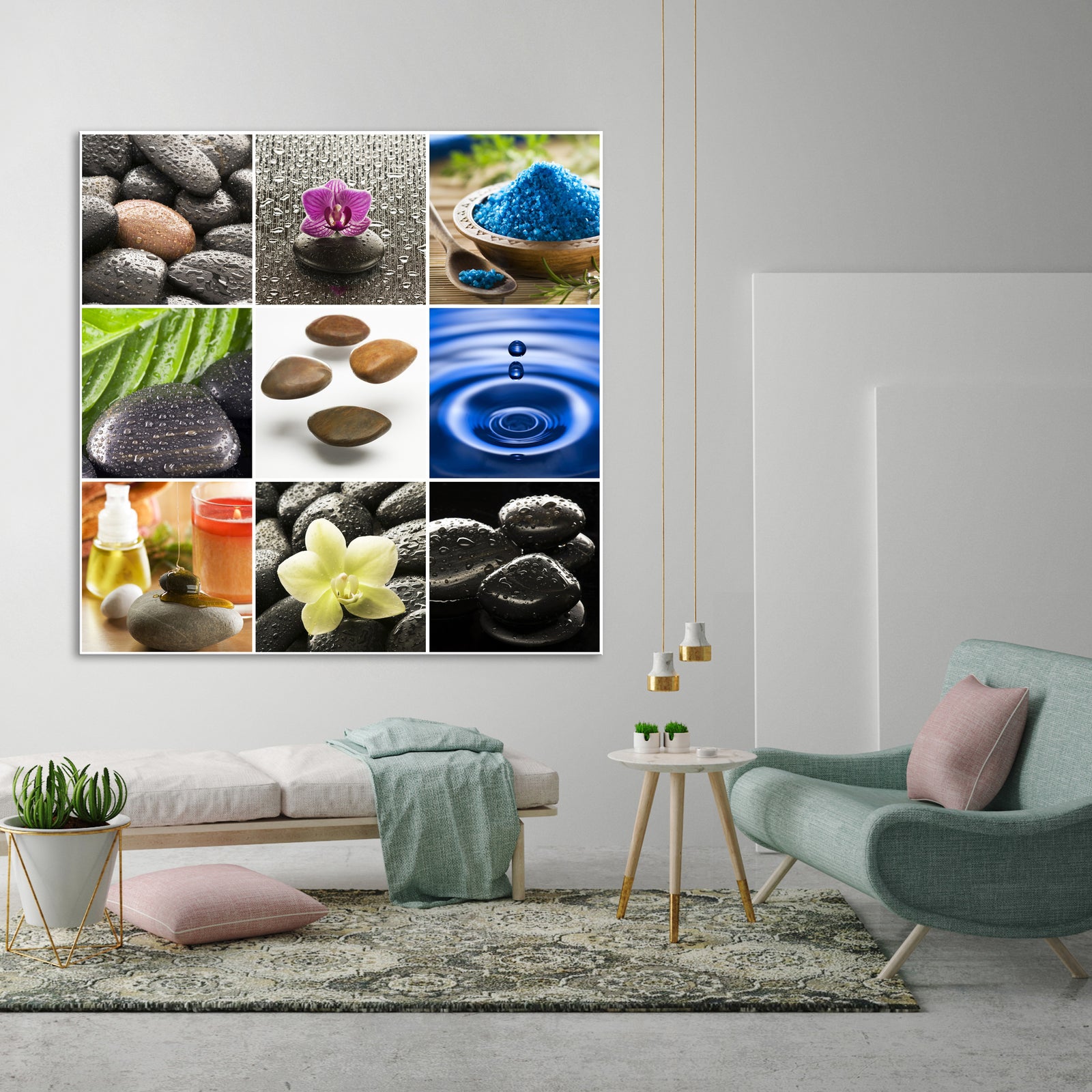 Abstract No. 068, shown framed in a room by day