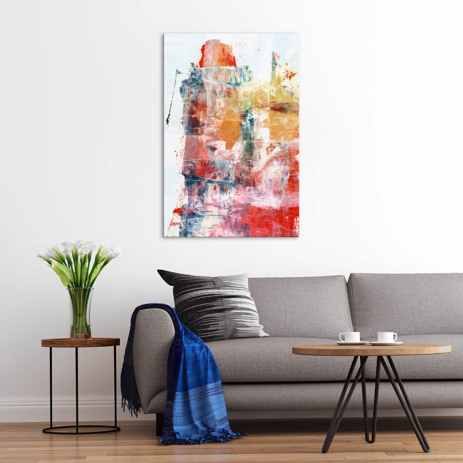 Abstract No. 072, shown framed in a room by day