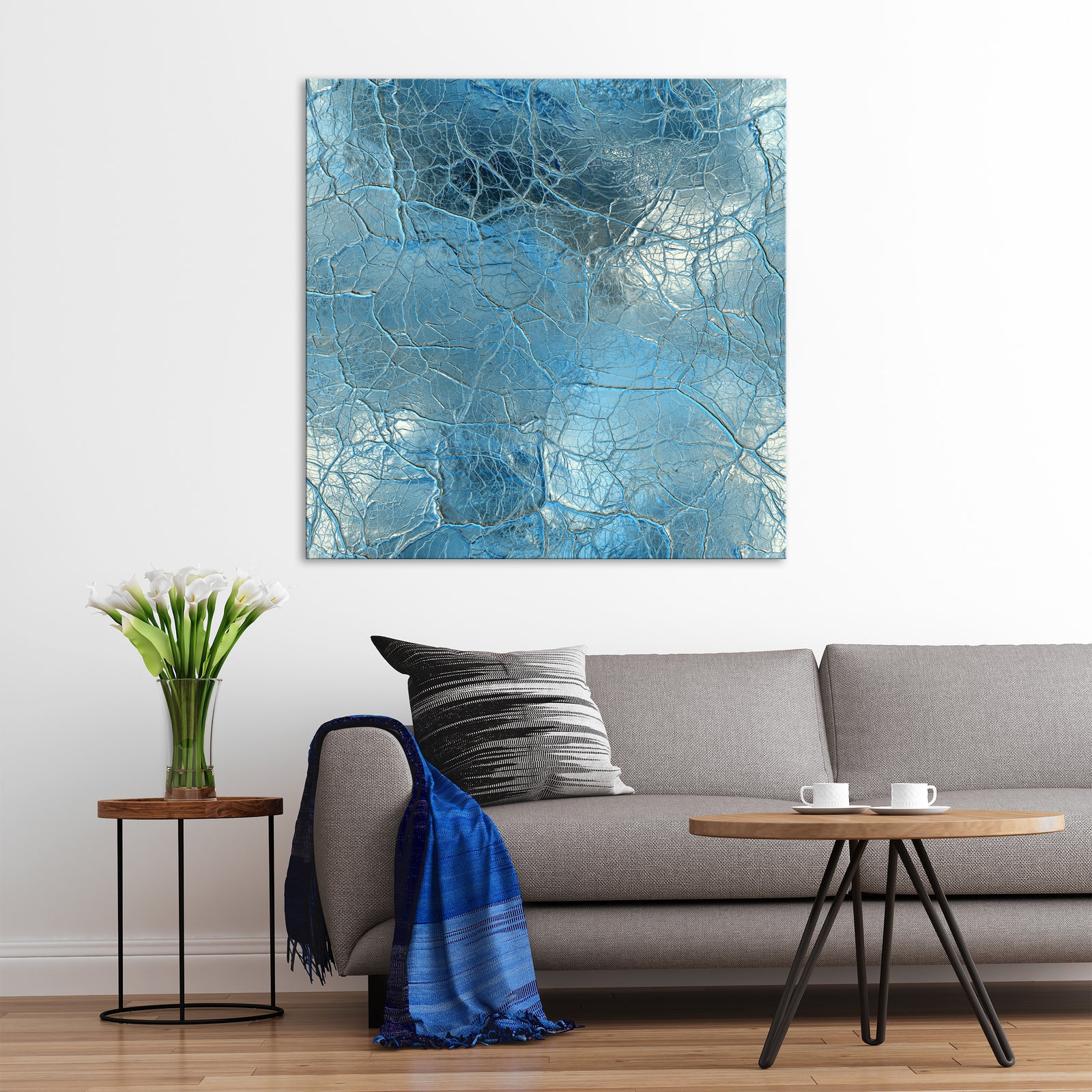Abstract No. 078, shown framed in a room by day