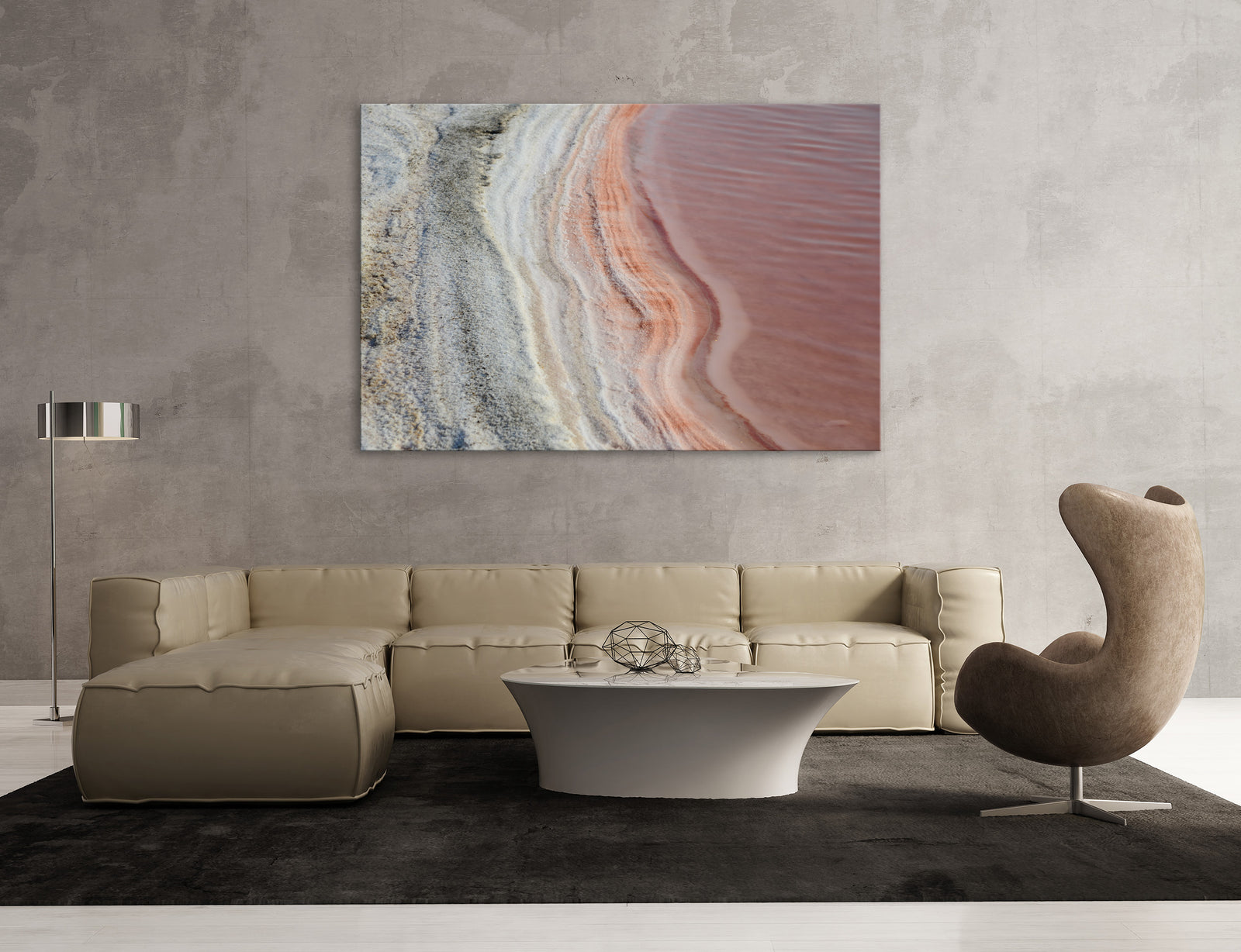 Abstract No. 080, shown framed in a room by day