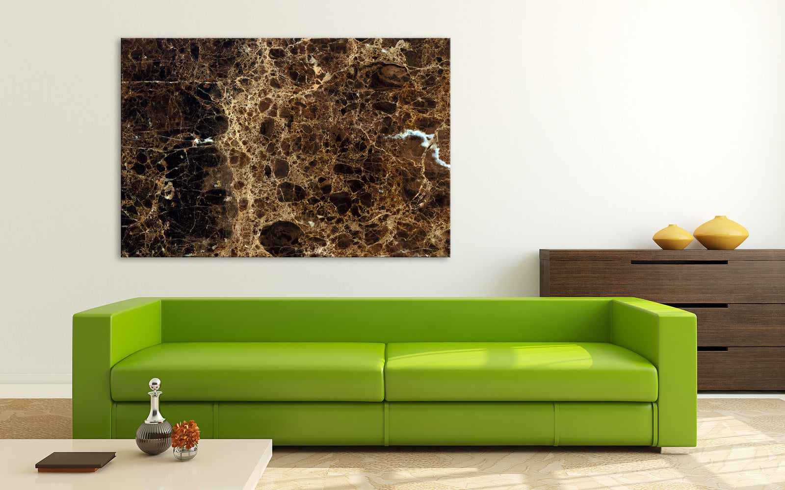 Abstract No. 083, shown framed in a room by day