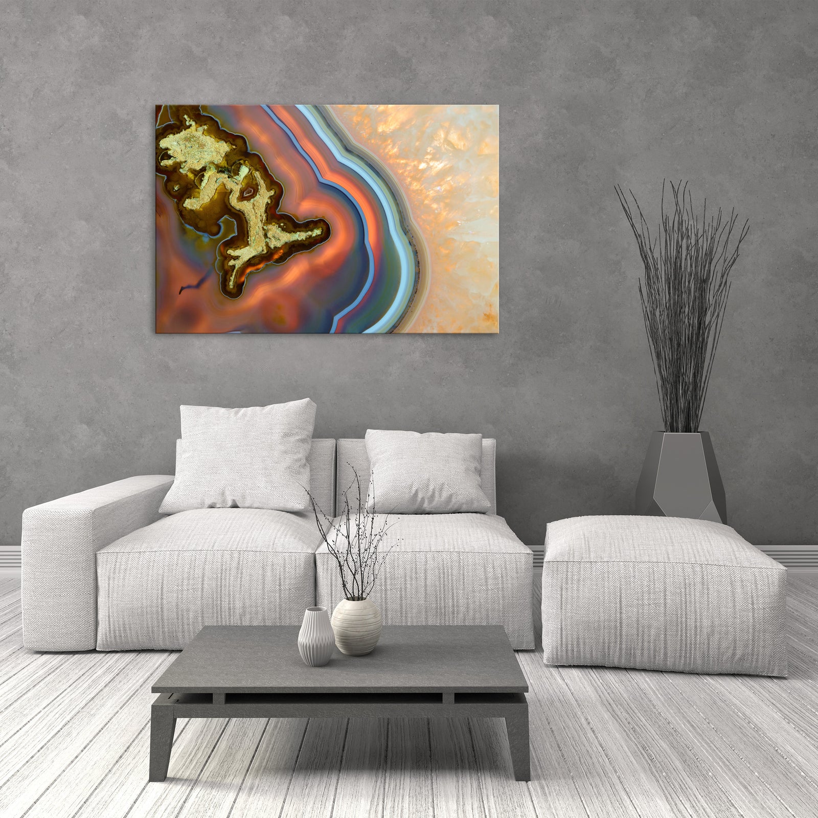 Abstract No. 086, shown framed in a room by day