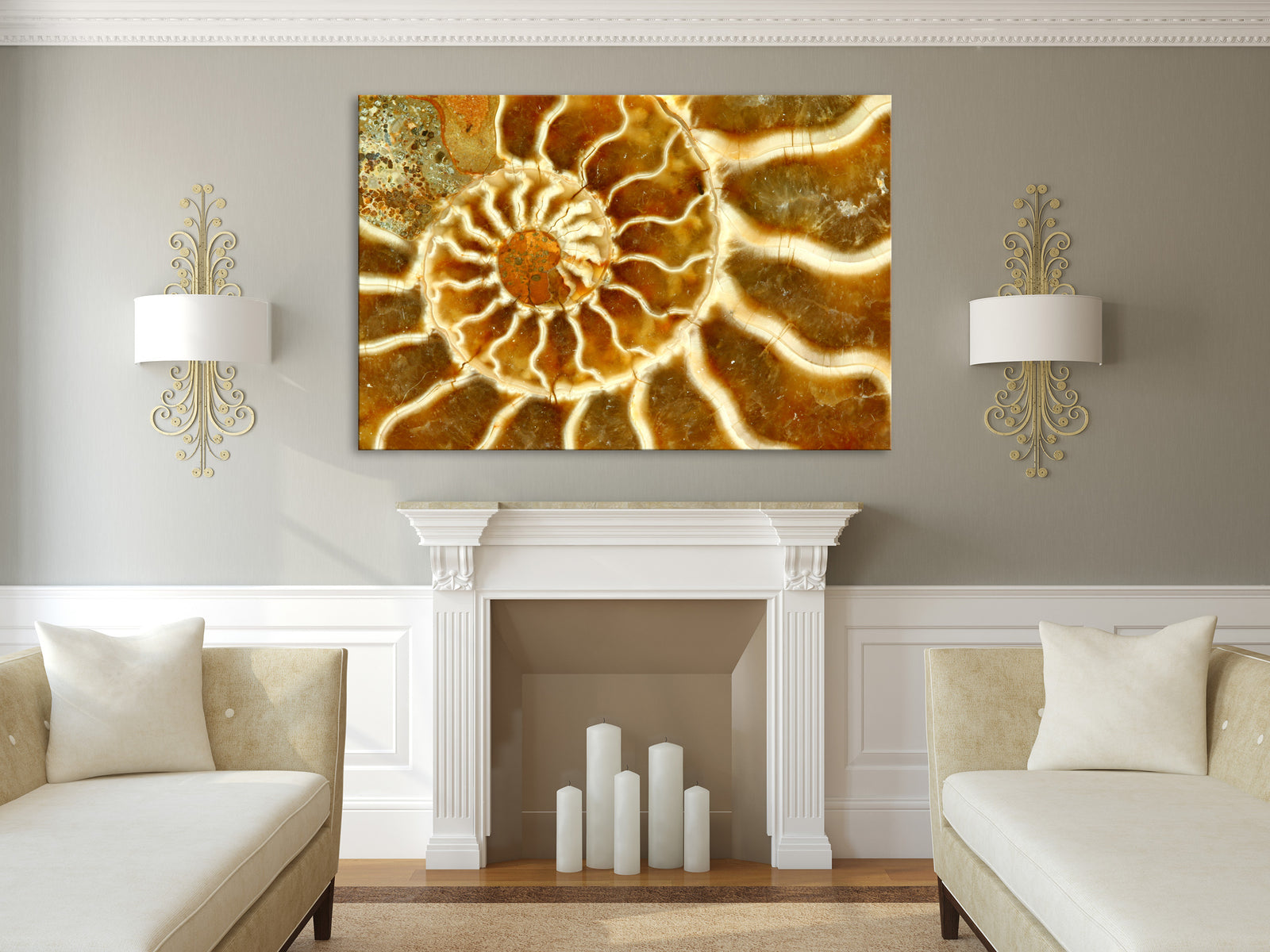 Abstract No. 089, shown framed in a room by day
