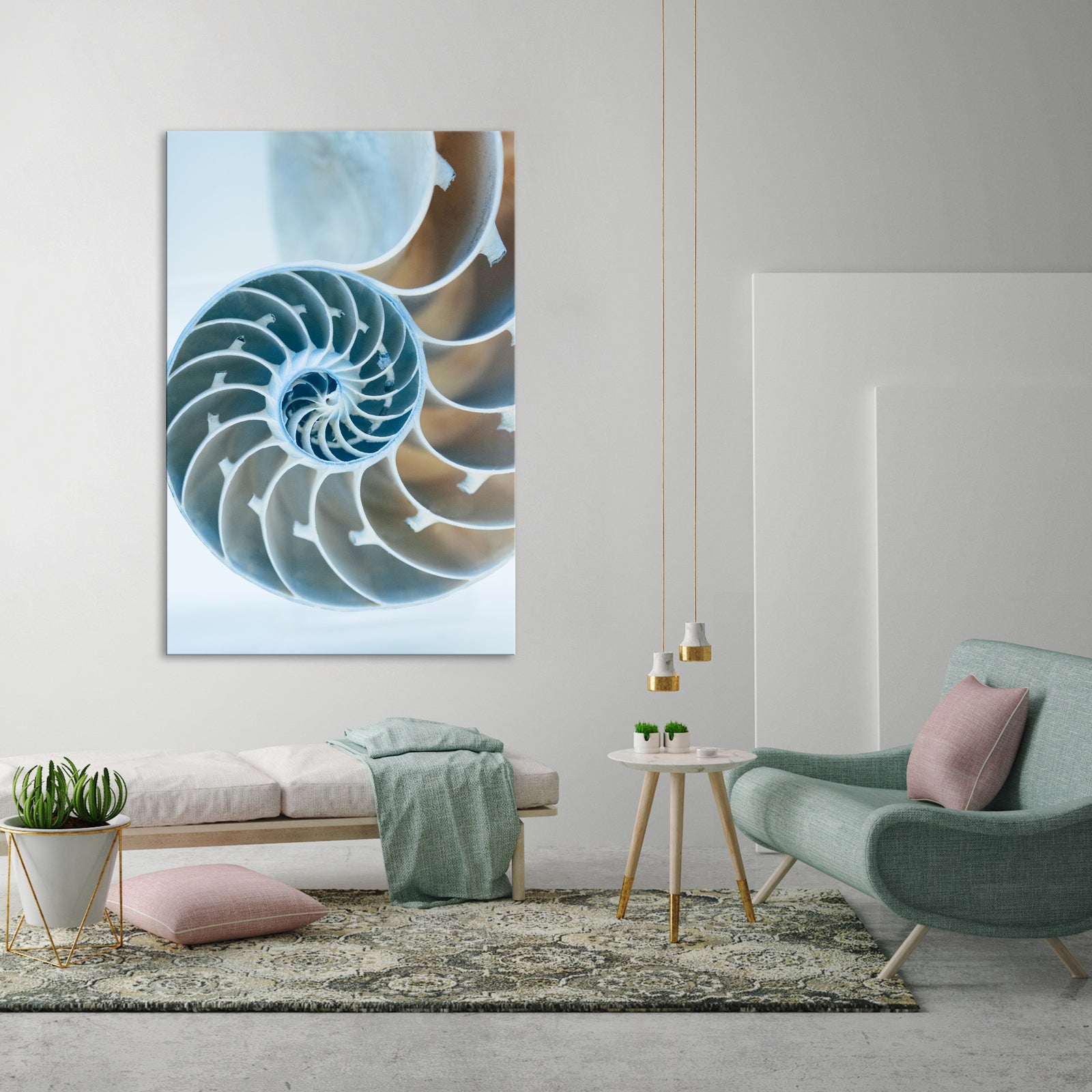 Abstract No. 090, shown framed in a room by day