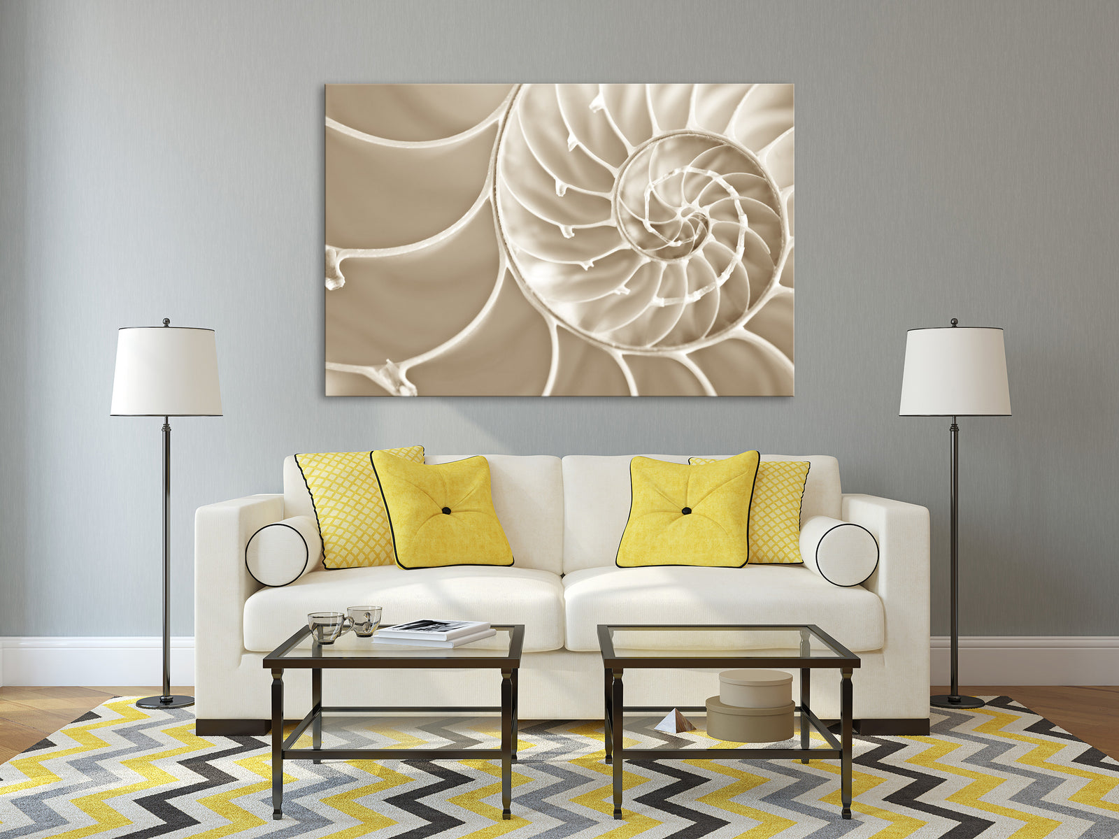 Abstract No. 094, shown framed in a room by day