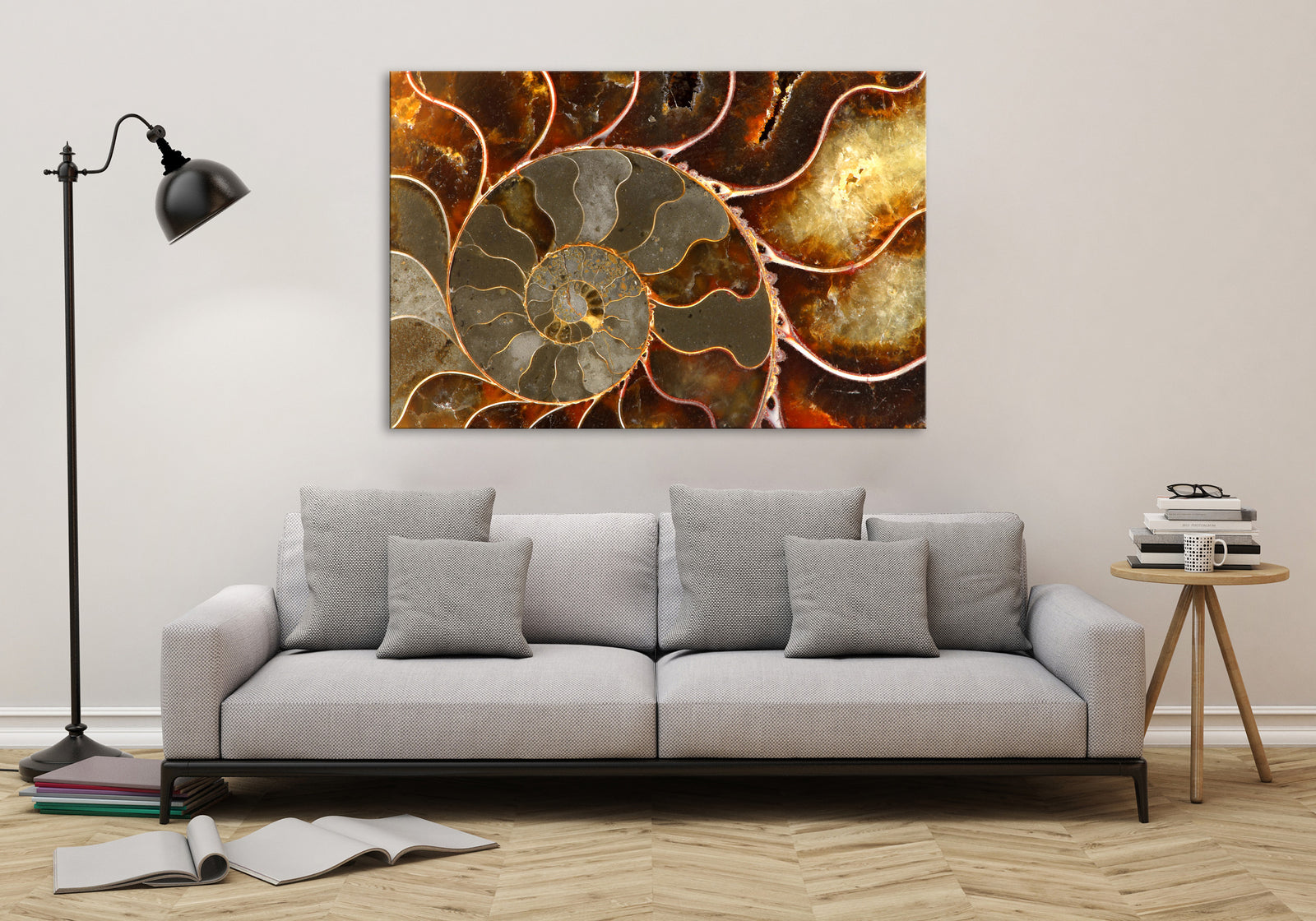 Abstract No. 097, shown framed in a room by day