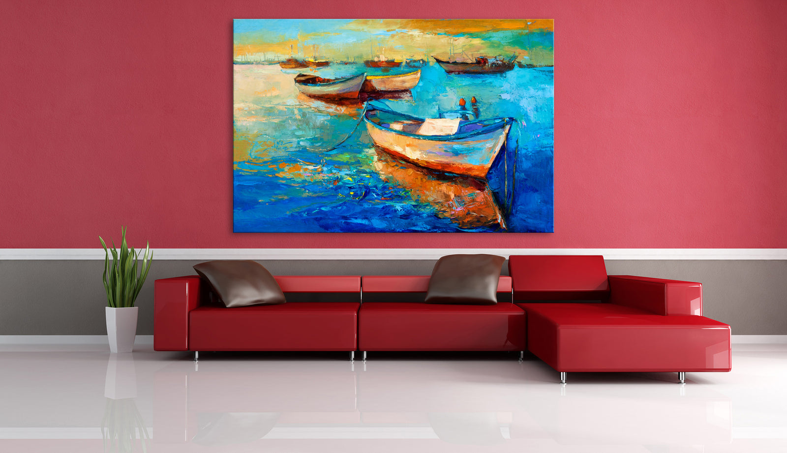 Abstract No. 101, shown framed in a room by day