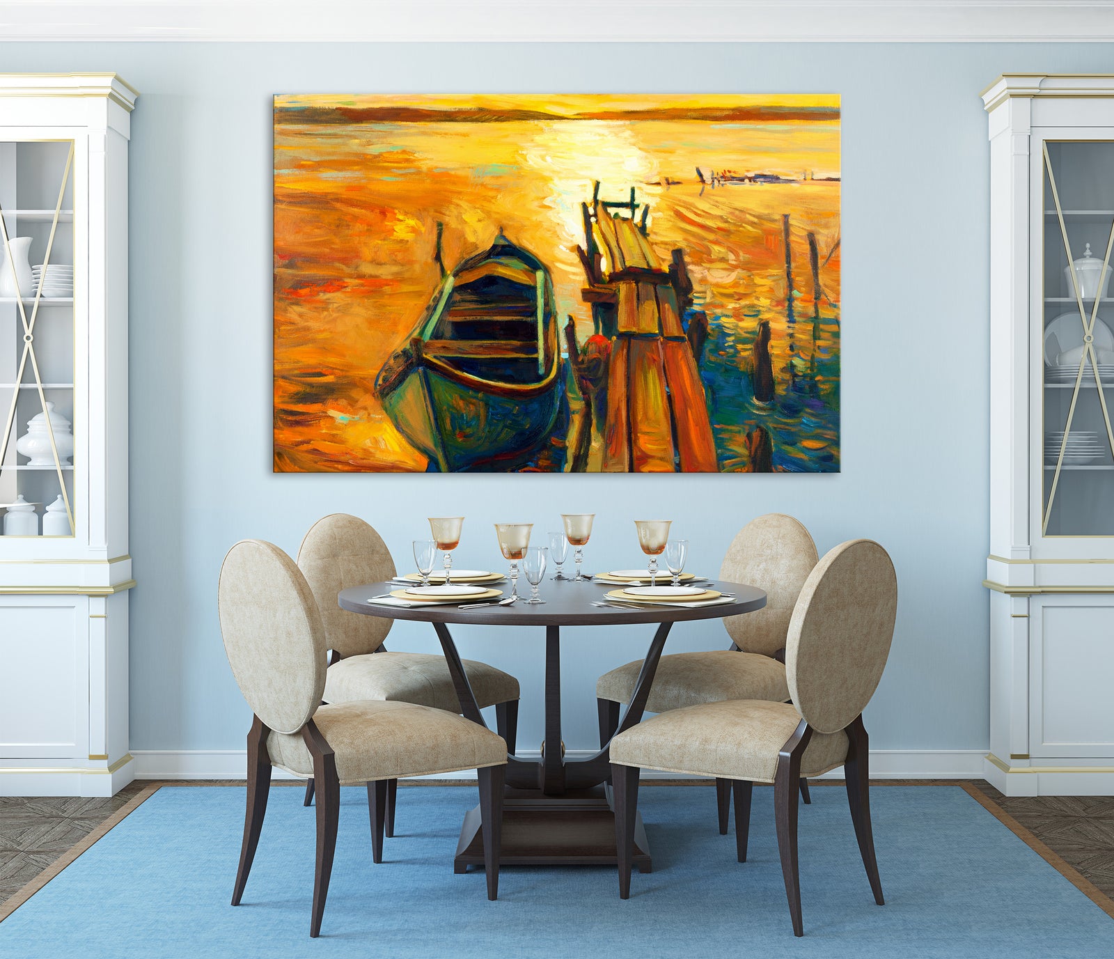 Abstract No. 106, shown framed in a room by day