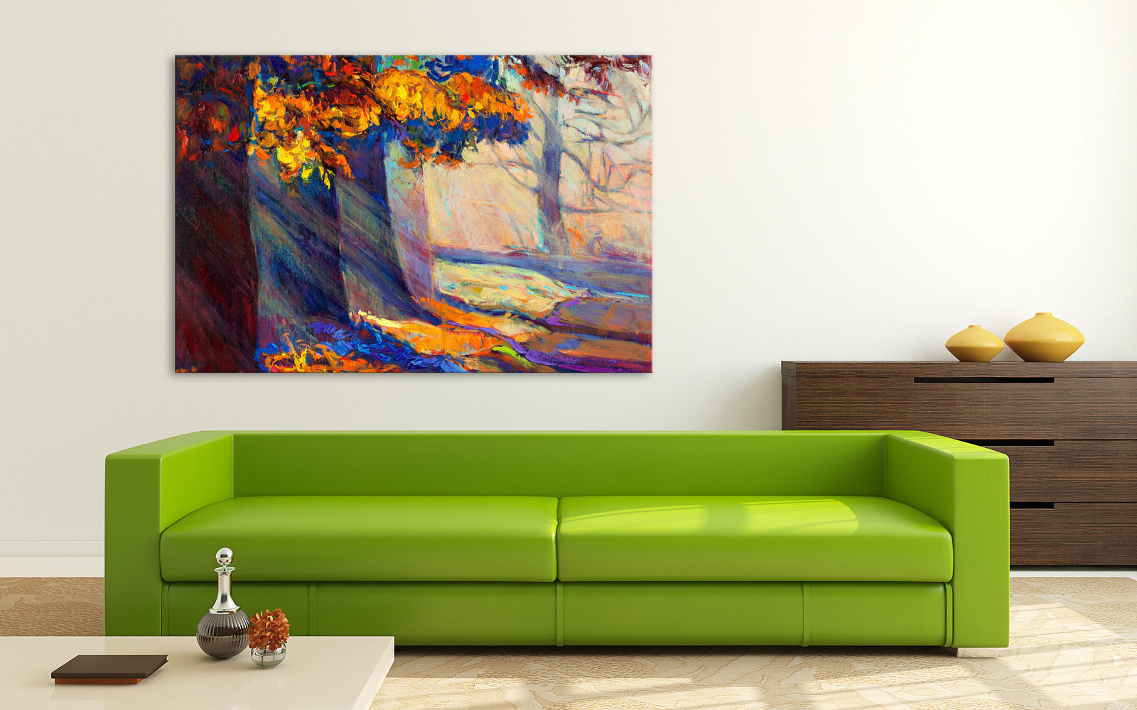Abstract No. 109, shown framed in a room by day