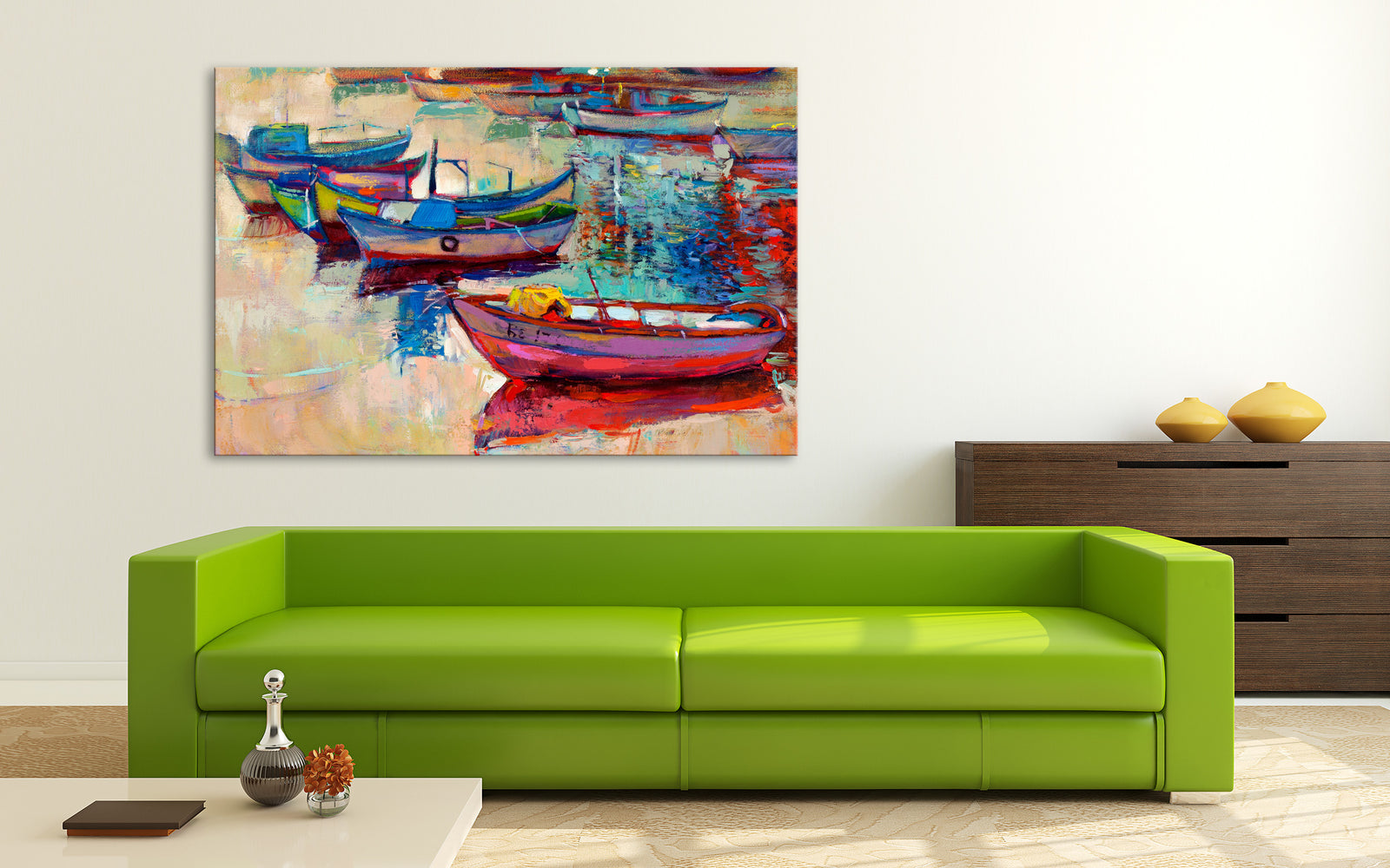 Abstract No. 110, shown framed in a room by day
