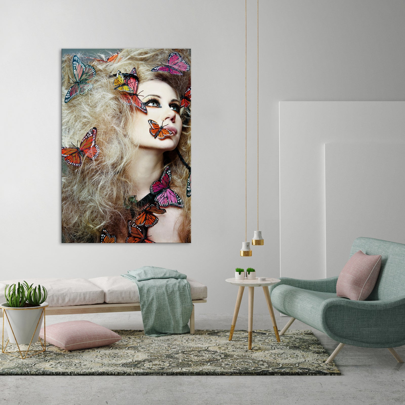 Abstract No. 115, shown framed in a room by day