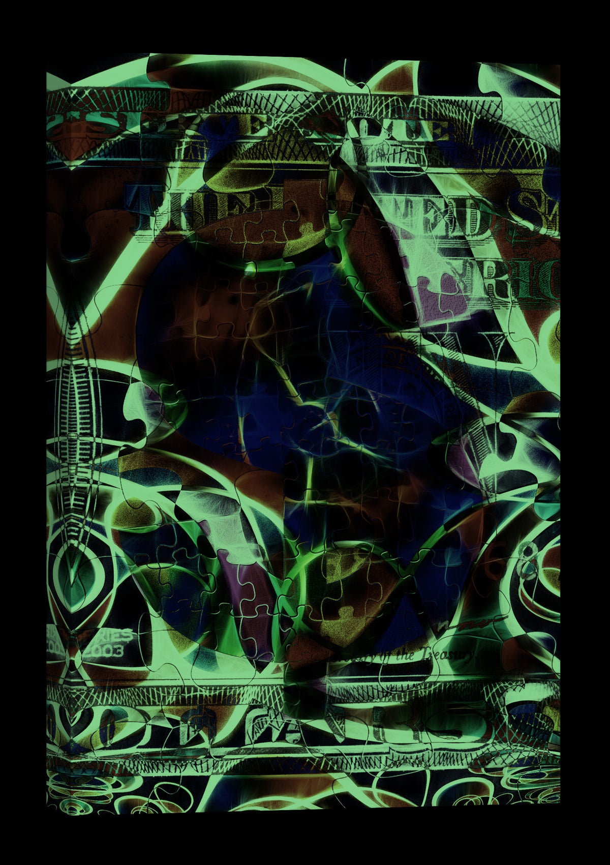 Abstract No. 121, glowing at night