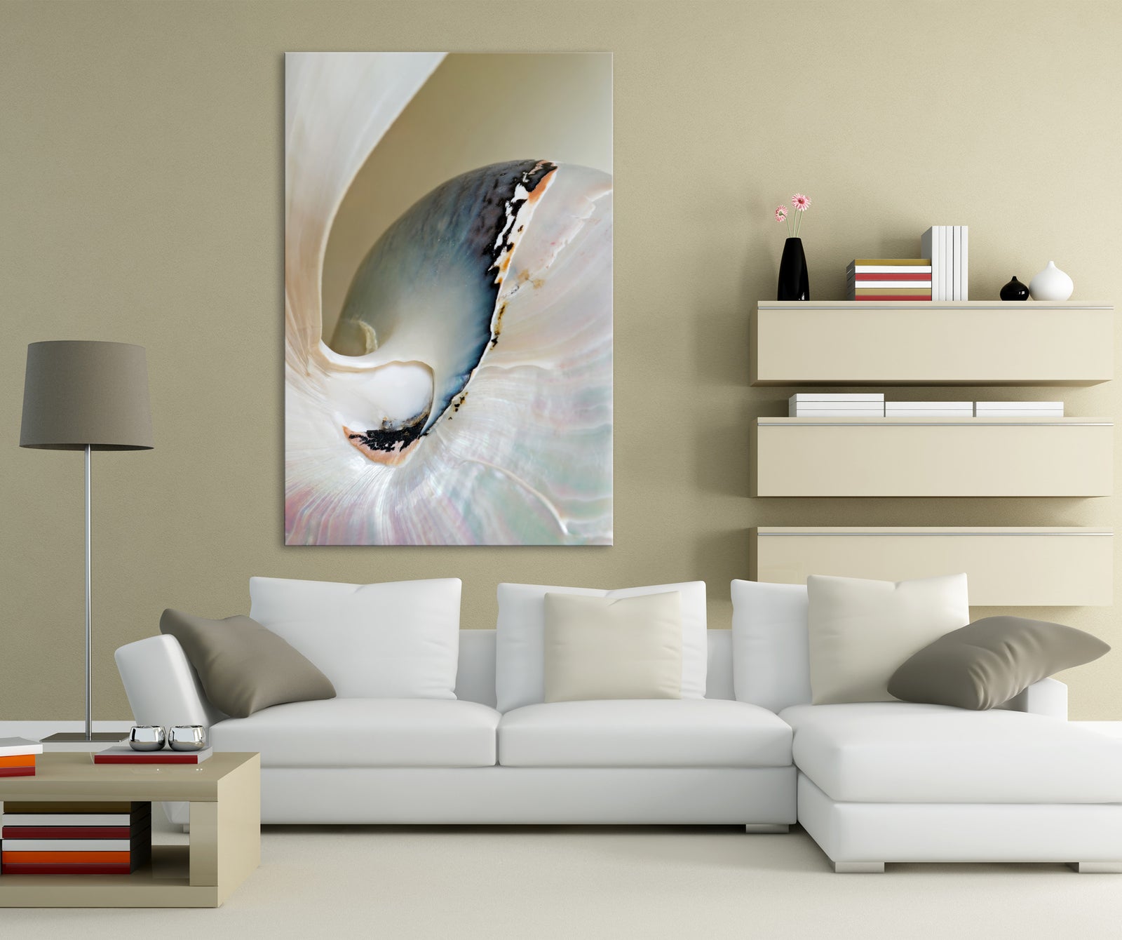 Abstract No. 123, shown framed in a room by day