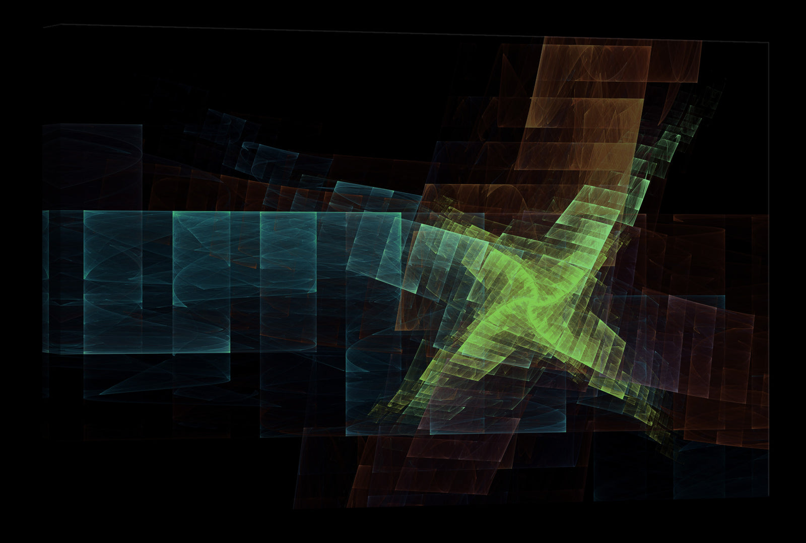 Abstract No. 128, glowing at night