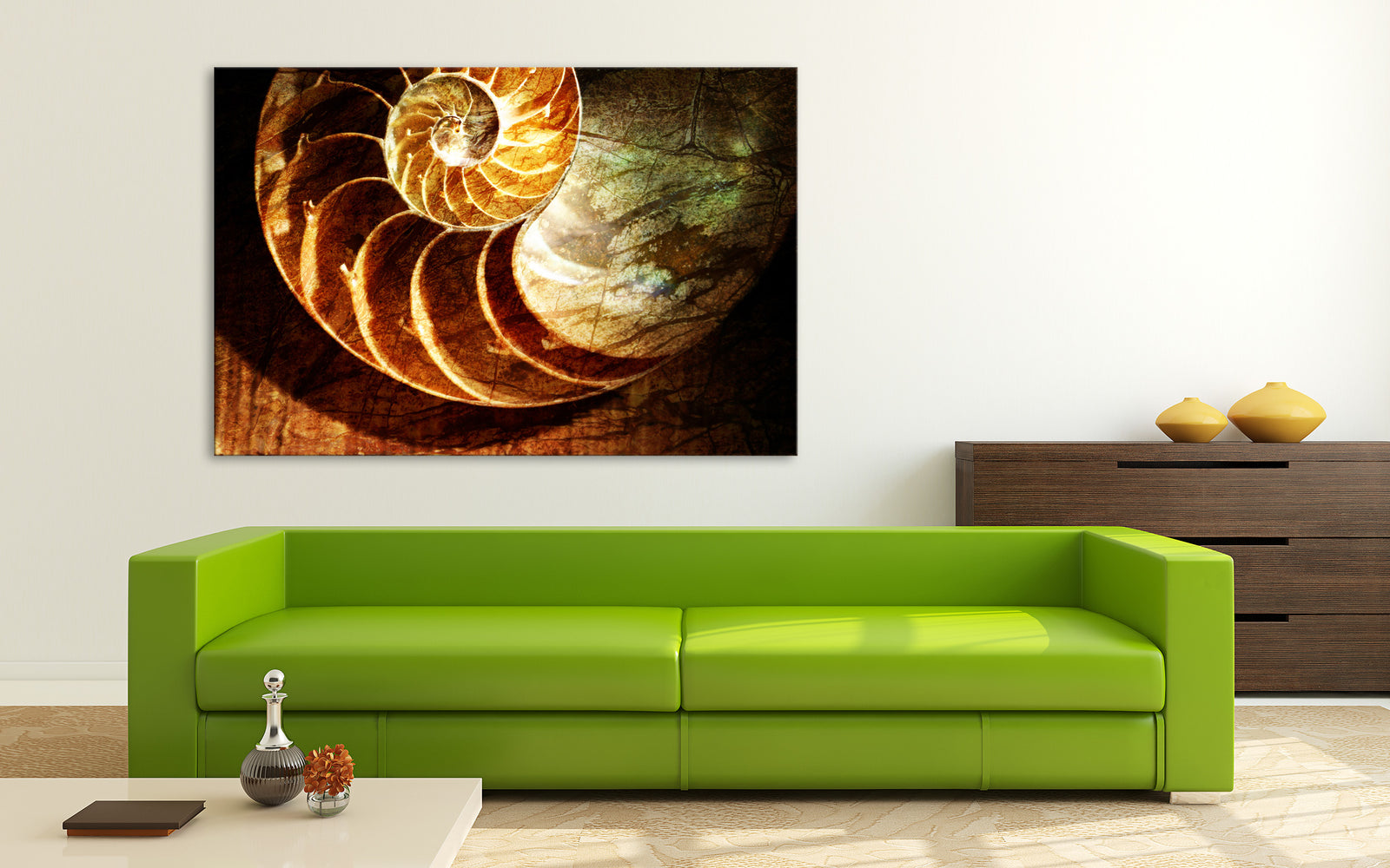 Abstract No. 132, shown framed in a room by day
