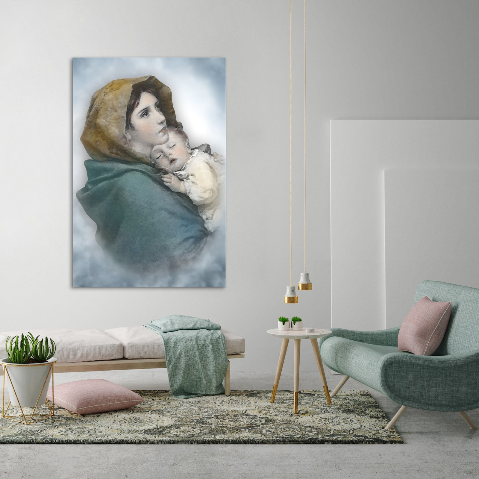 Abstract No. 136, shown framed in a room by day