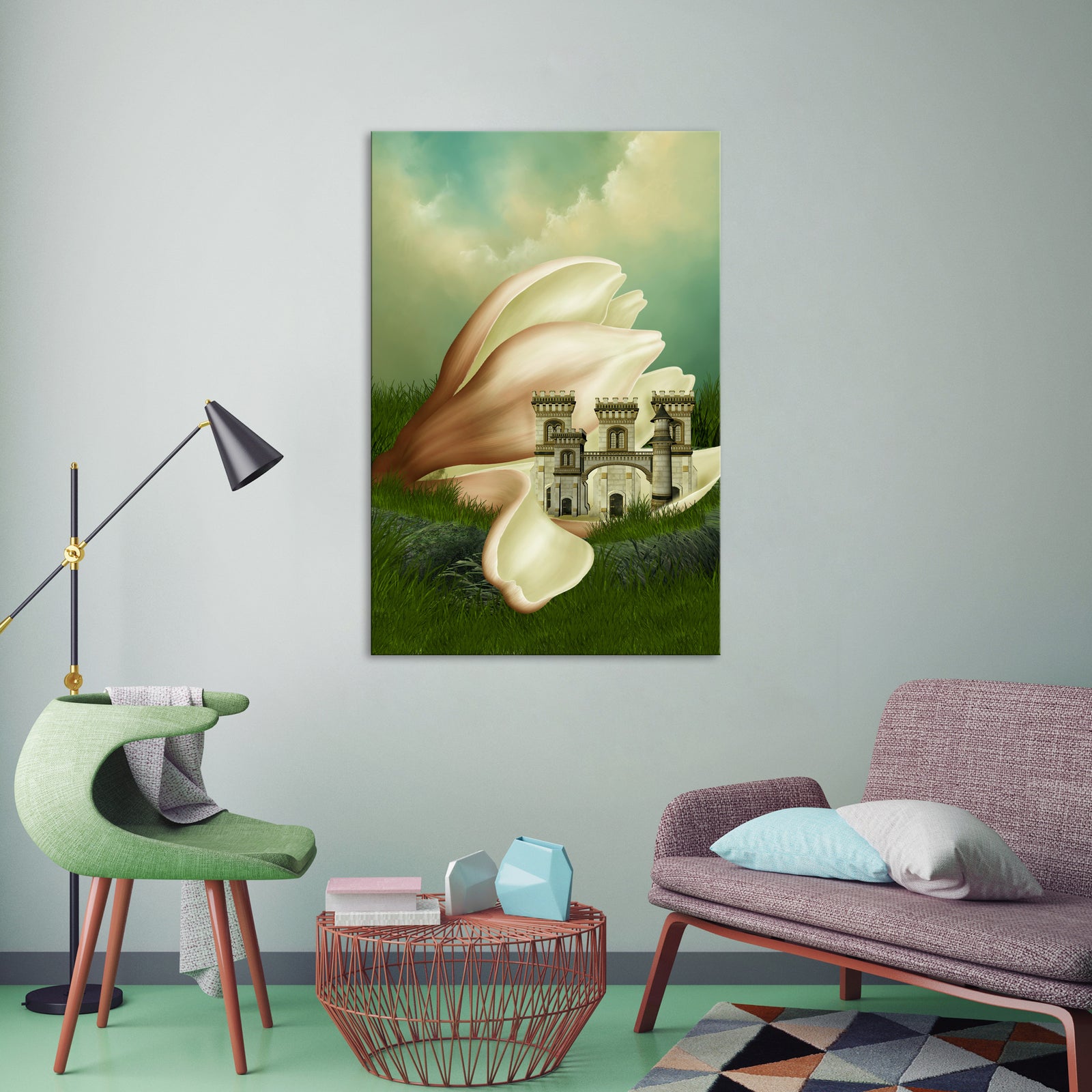Abstract No. 142, shown framed in a room by day