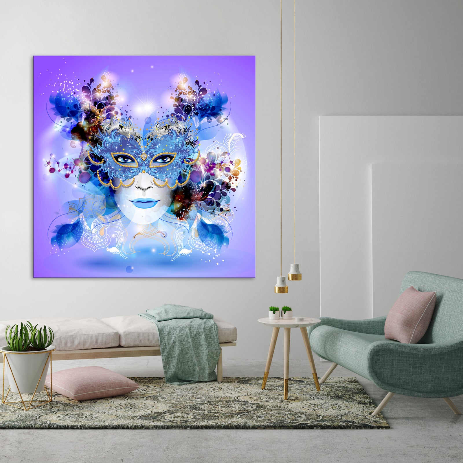 Abstract No. 153, shown framed in a room by day