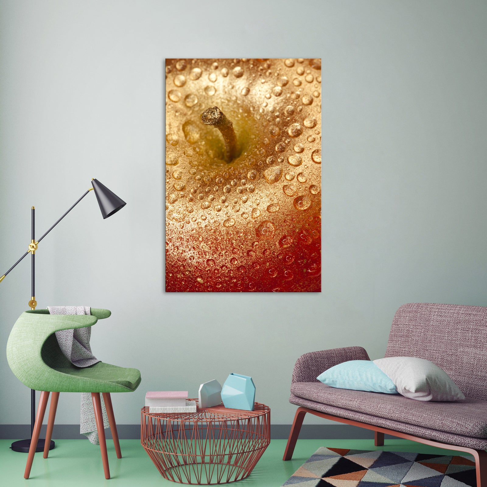 Abstract No. 163, shown framed in a room by day