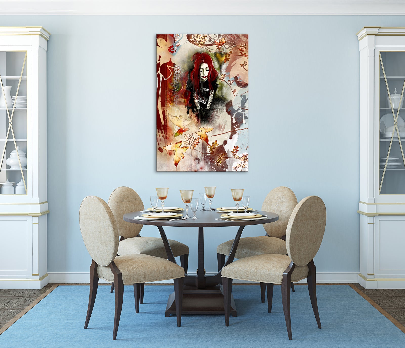 Abstract No. 167, shown framed in a room by day