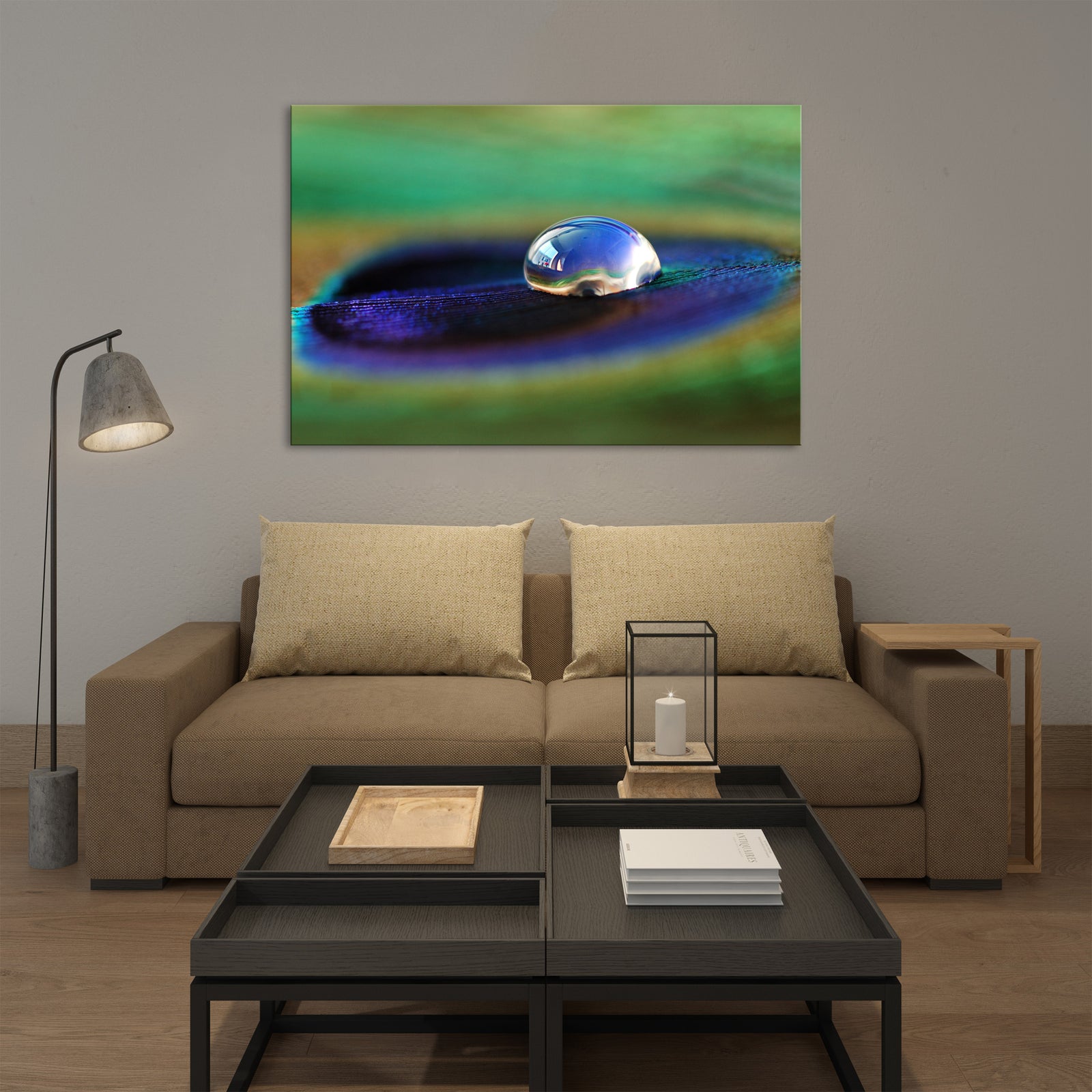 Abstract No. 168, shown framed in a room by day