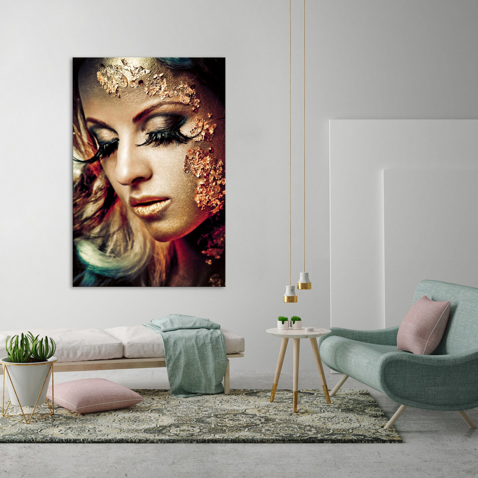 Abstract No. 169, shown framed in a room by day