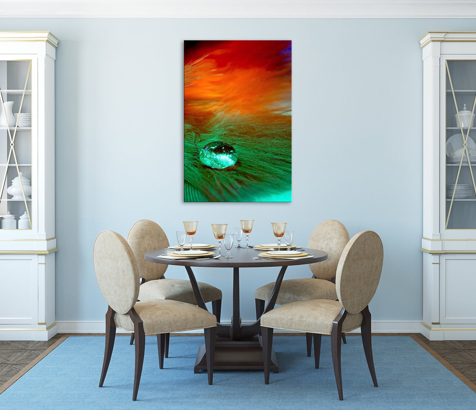 Abstract No. 171, shown framed in a room by day