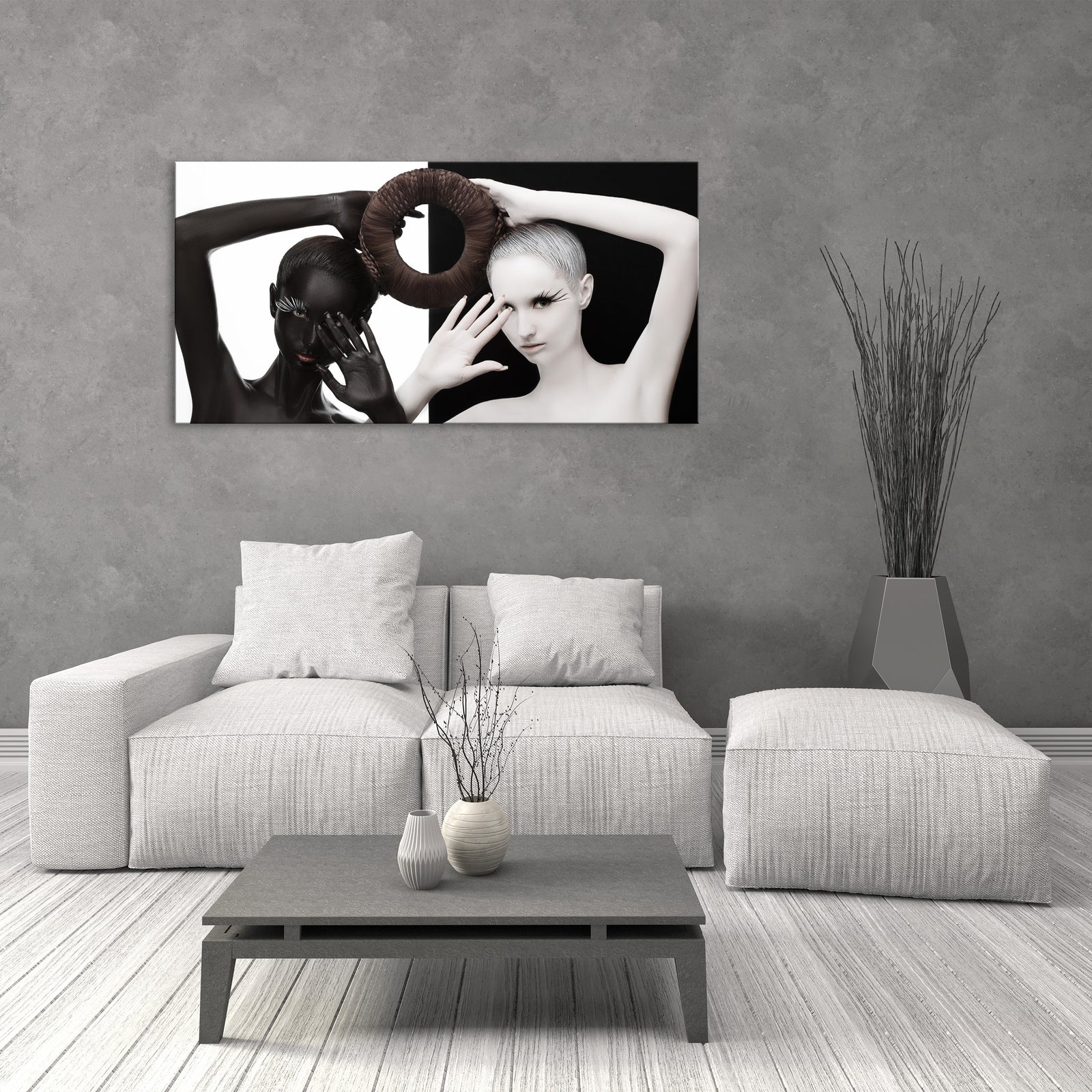 Abstract No. 182, shown framed in a room by day