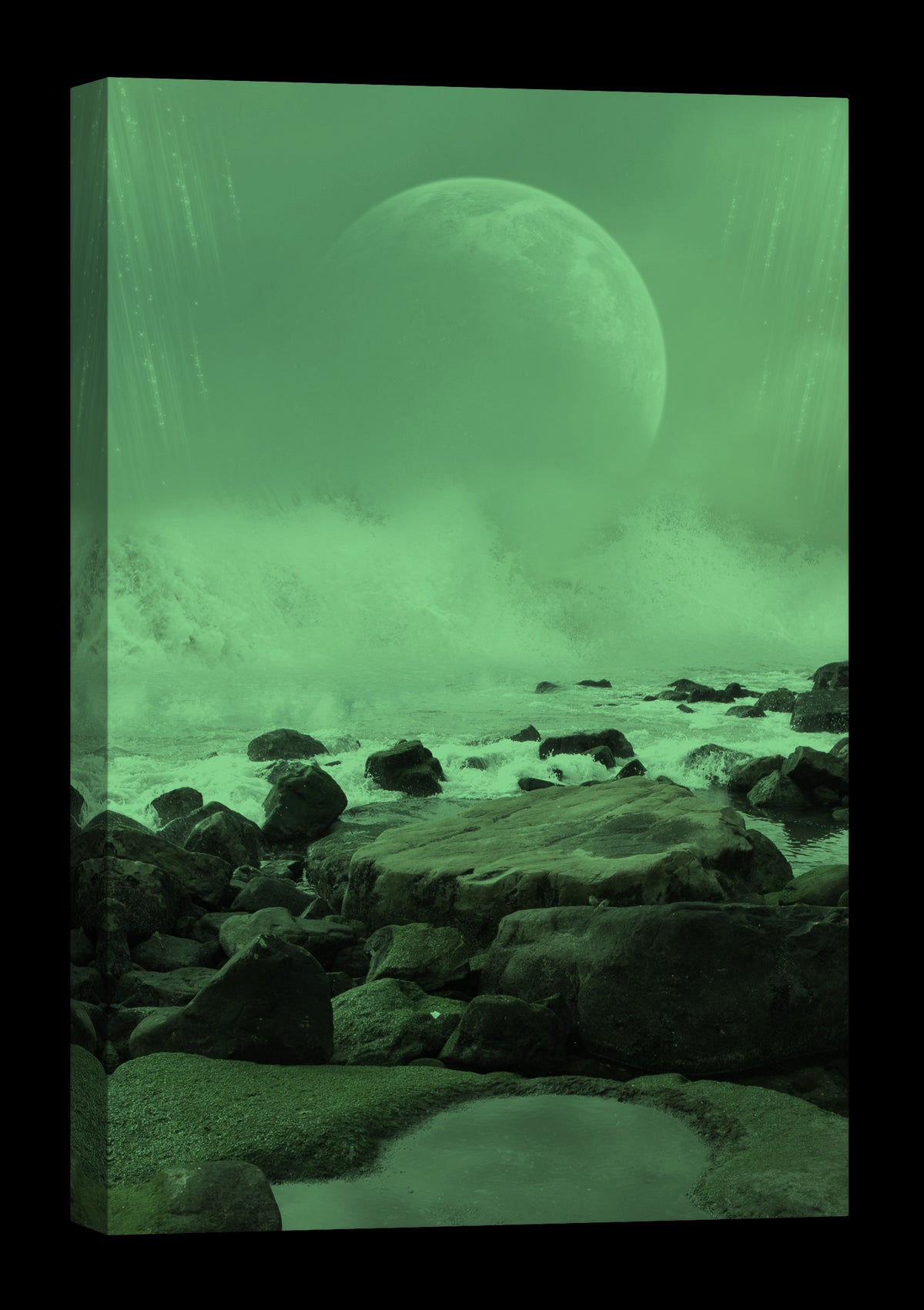 Landscapes No. 001, glowing at night