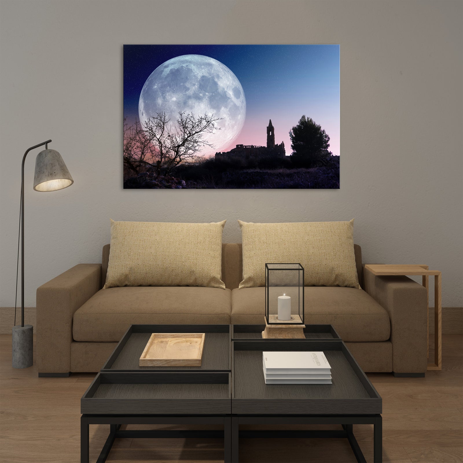 Landscapes No. 003, shown framed in a room by day