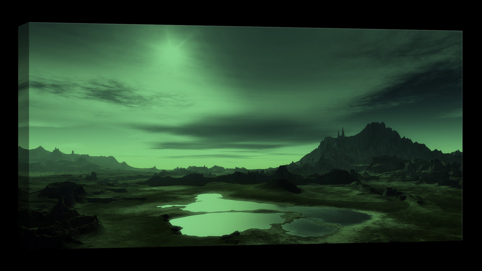 Landscapes No. 005, glowing at night