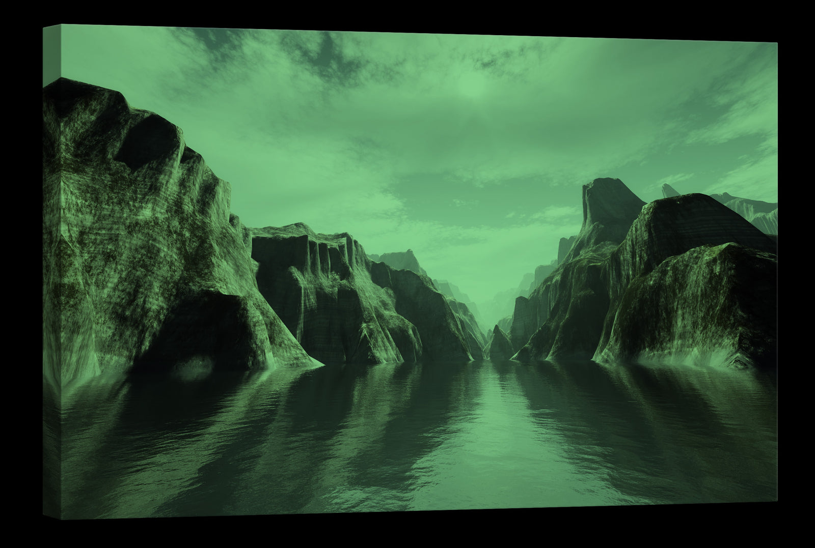 Landscapes No. 007, glowing at night