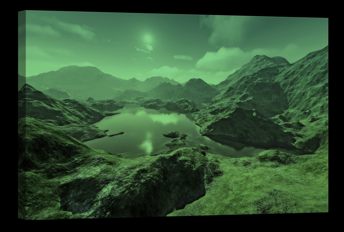 Landscapes No. 008, glowing at night