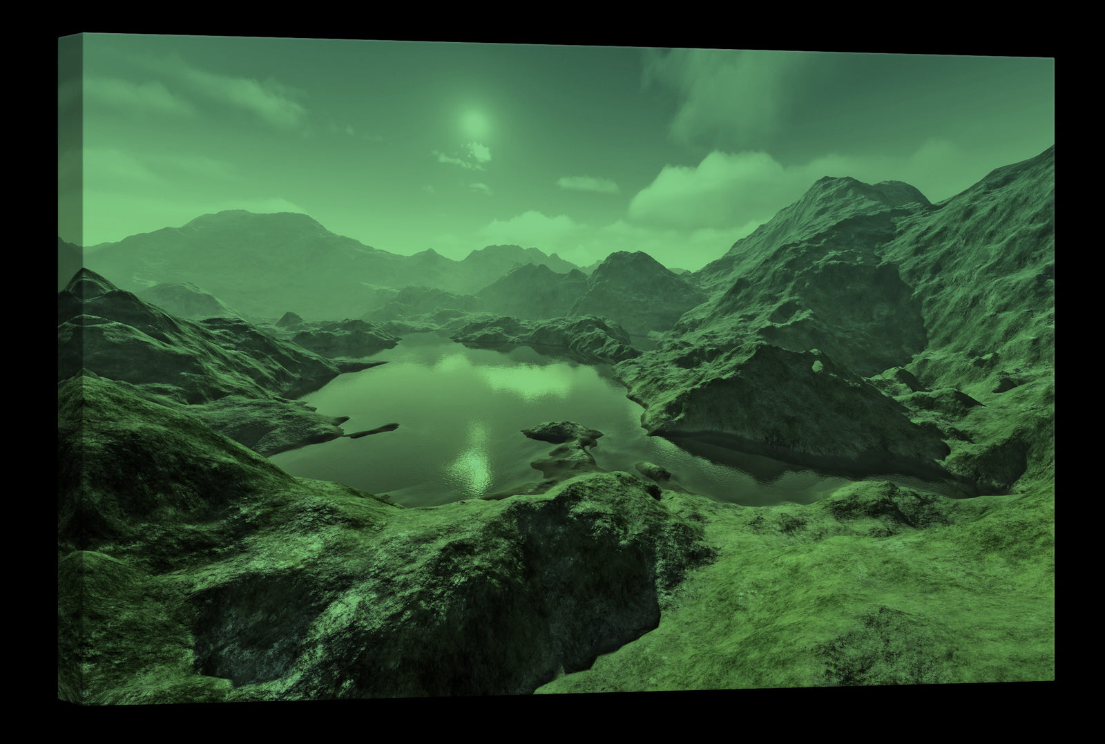 Landscapes No. 008, glowing at night