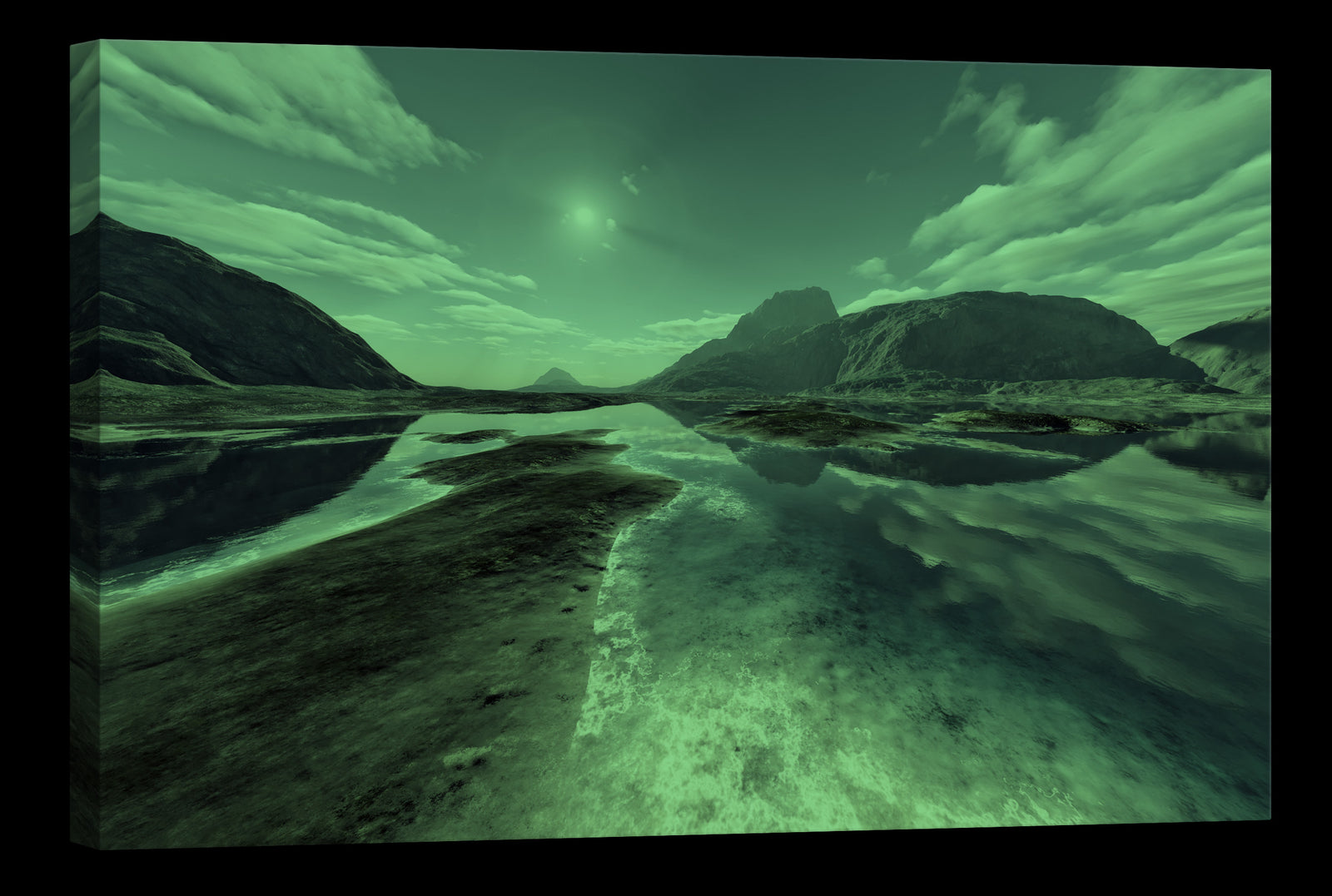 Landscapes No. 009, glowing at night