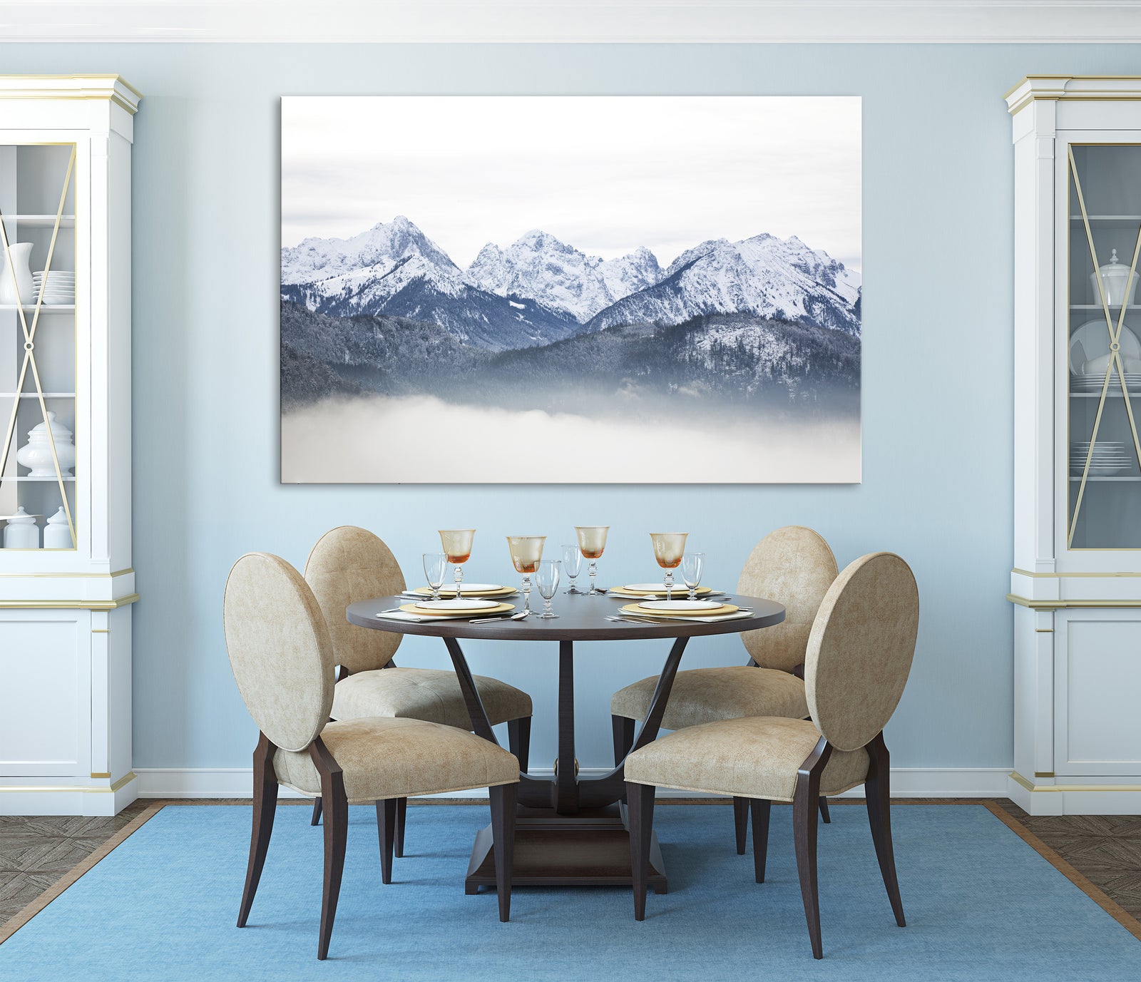 Landscapes No. 011, shown framed in a room by day