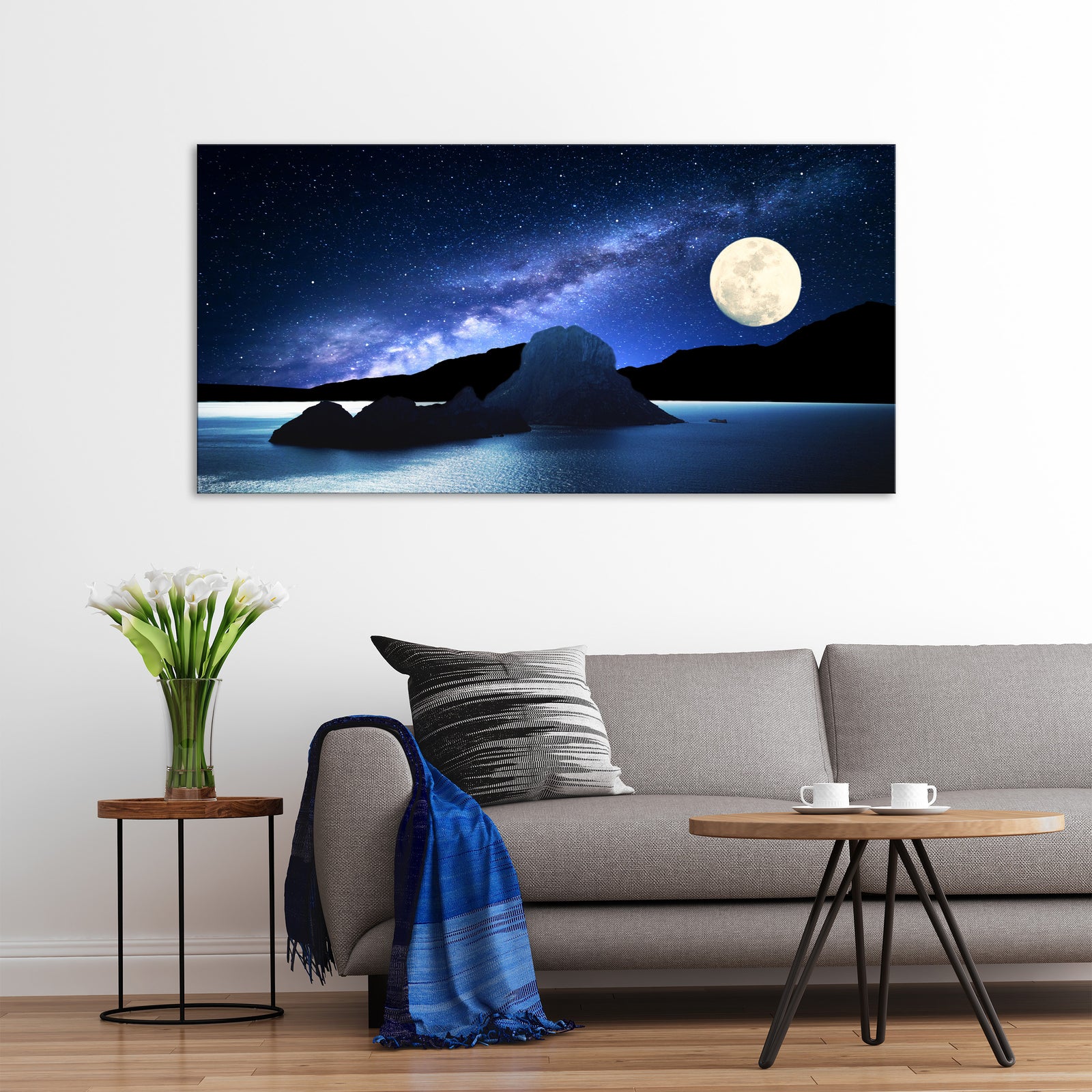 Landscapes No. 023, shown framed in a room by day