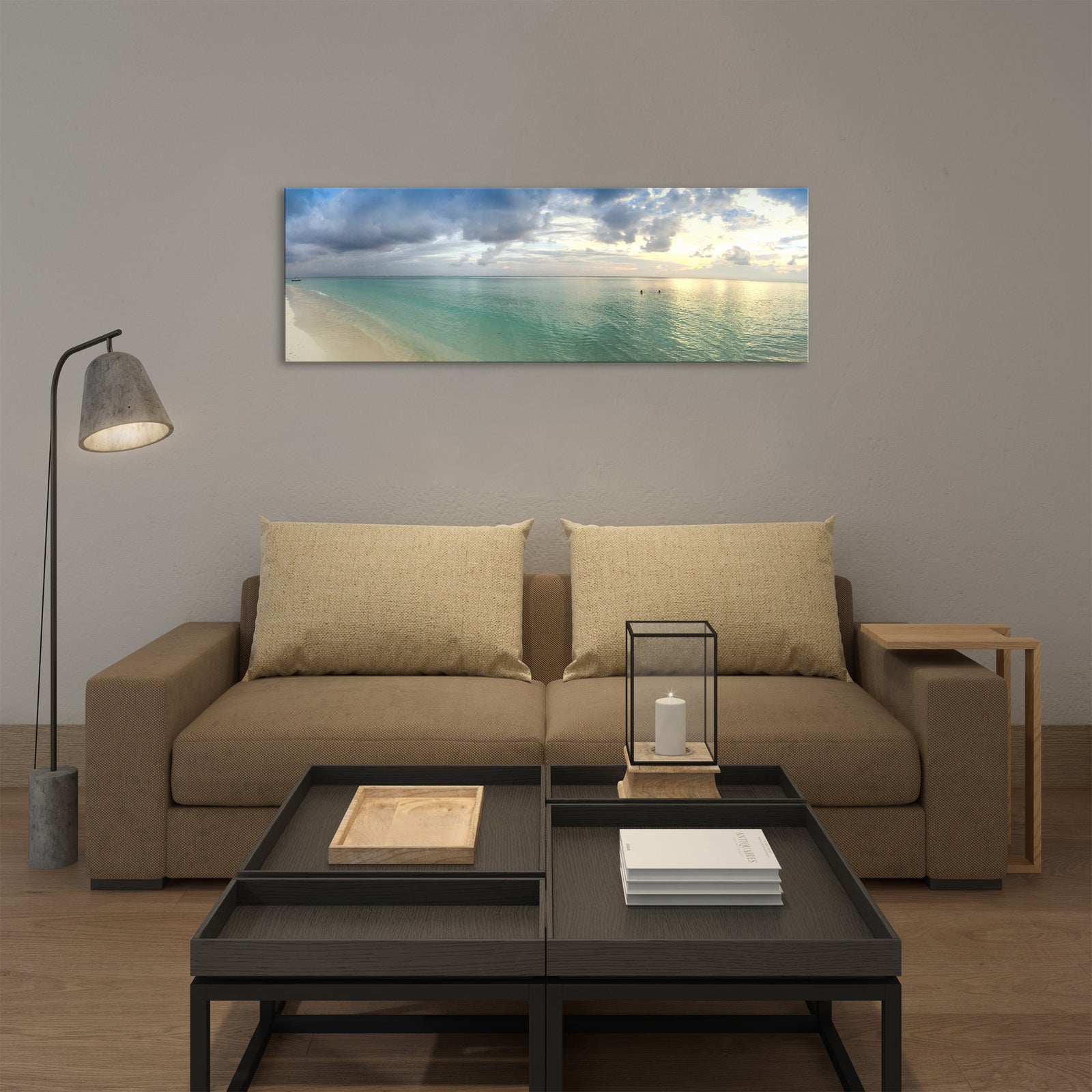 Landscapes No. 025, shown framed in a room by day