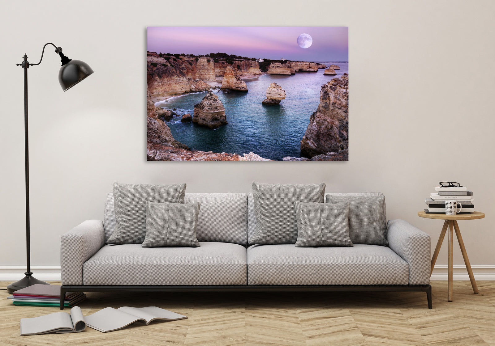 Landscapes No. 027, shown framed in a room by day
