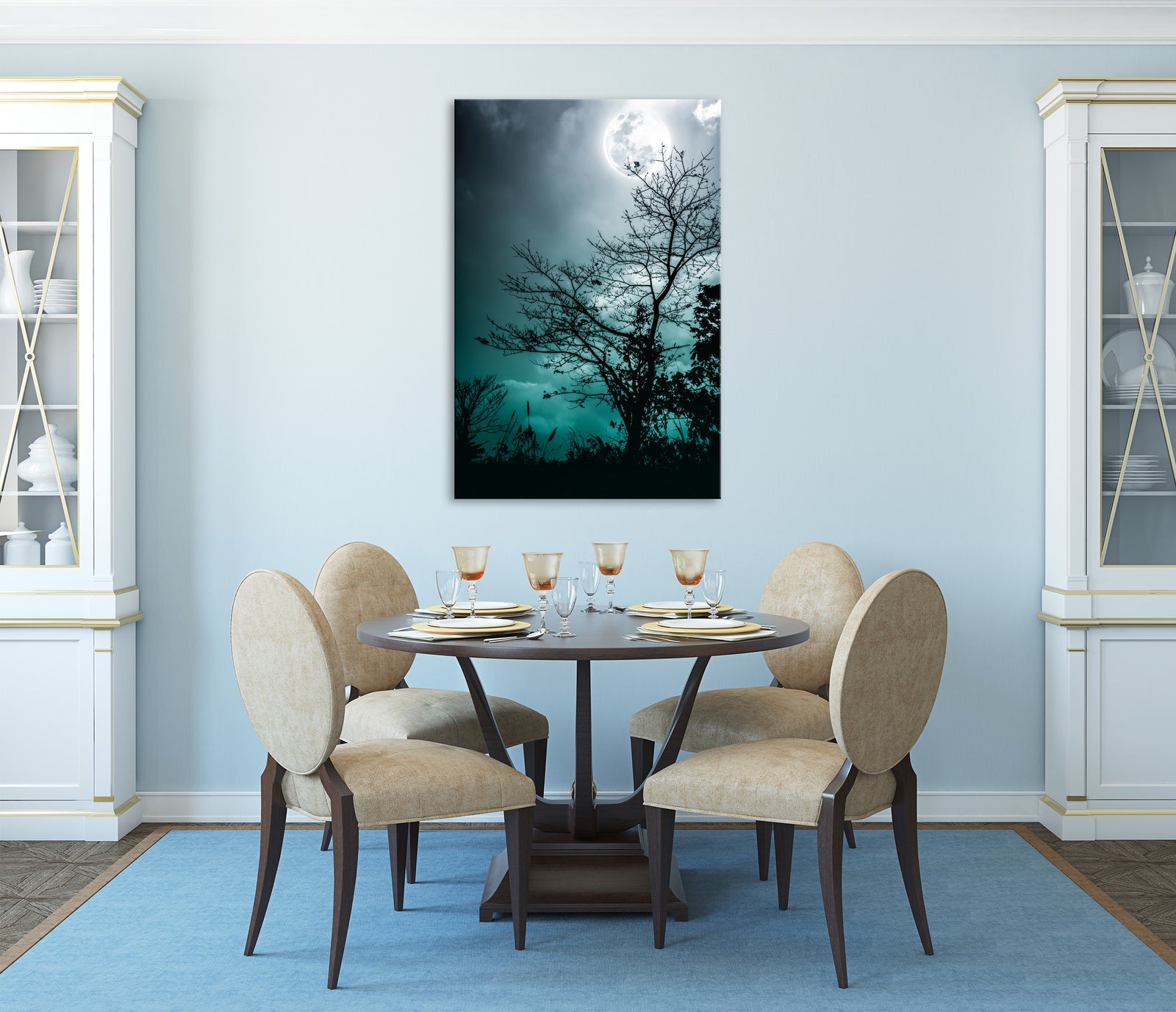 Landscapes No. 029, shown framed in a room by day