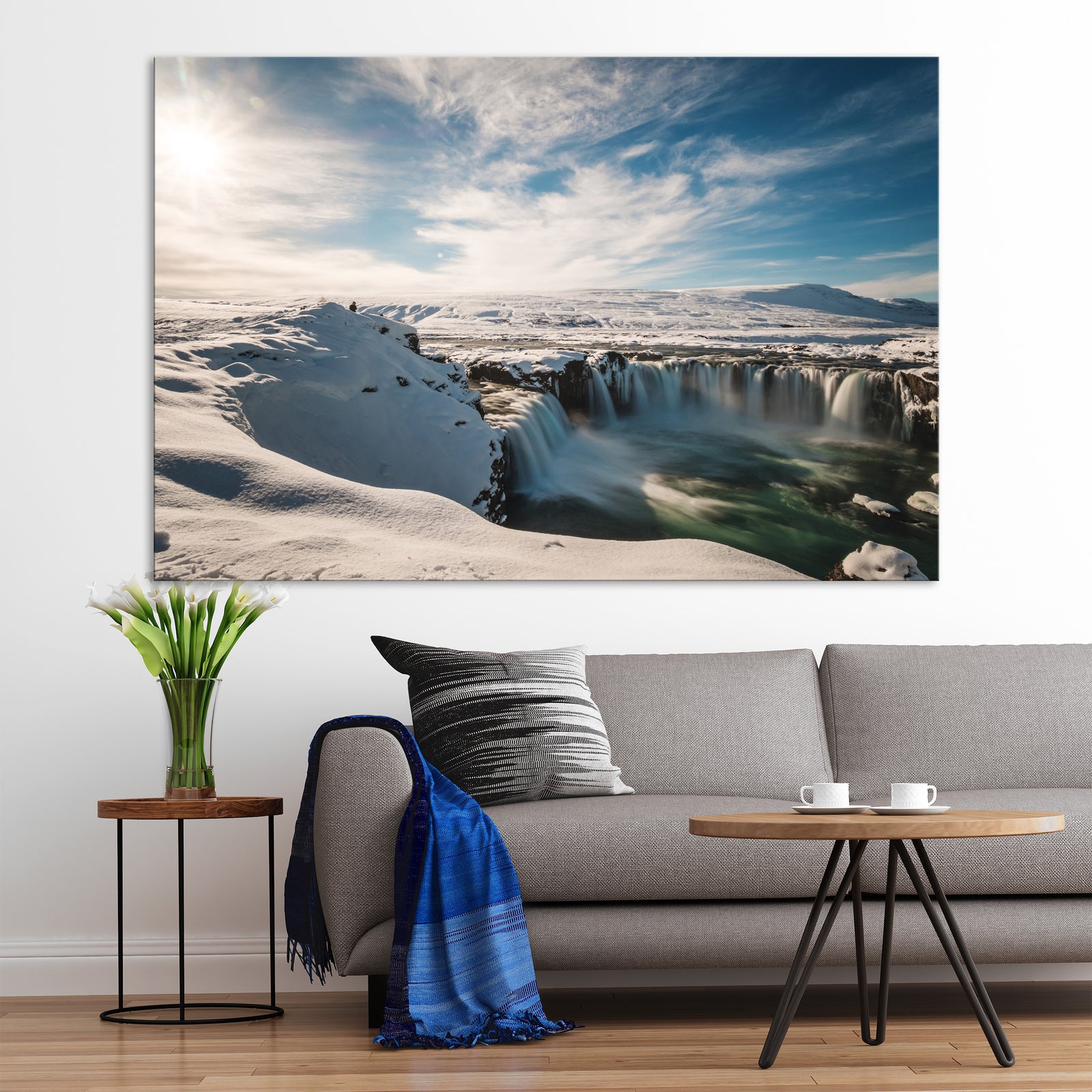 Landscapes No. 030, shown framed in a room by day